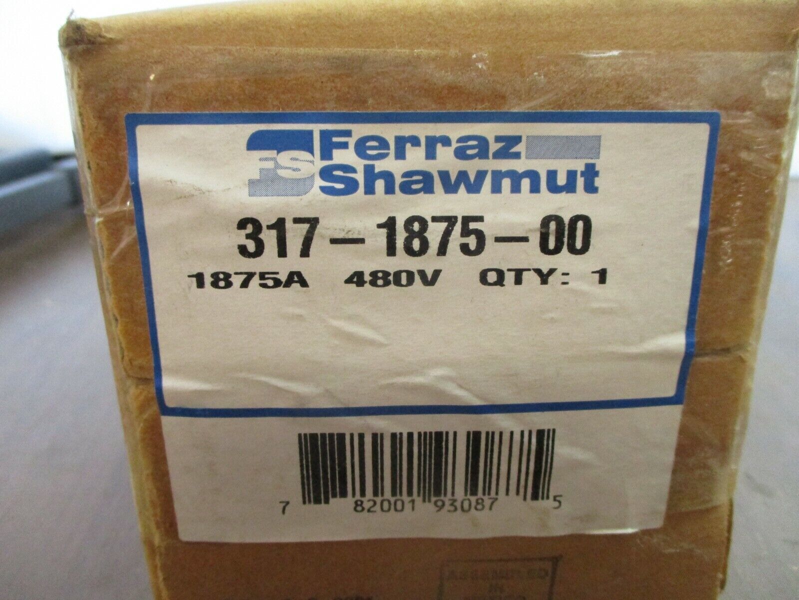 Ferraz Shawmut Fuse 317-1875-00 1875A 480V New Surplus