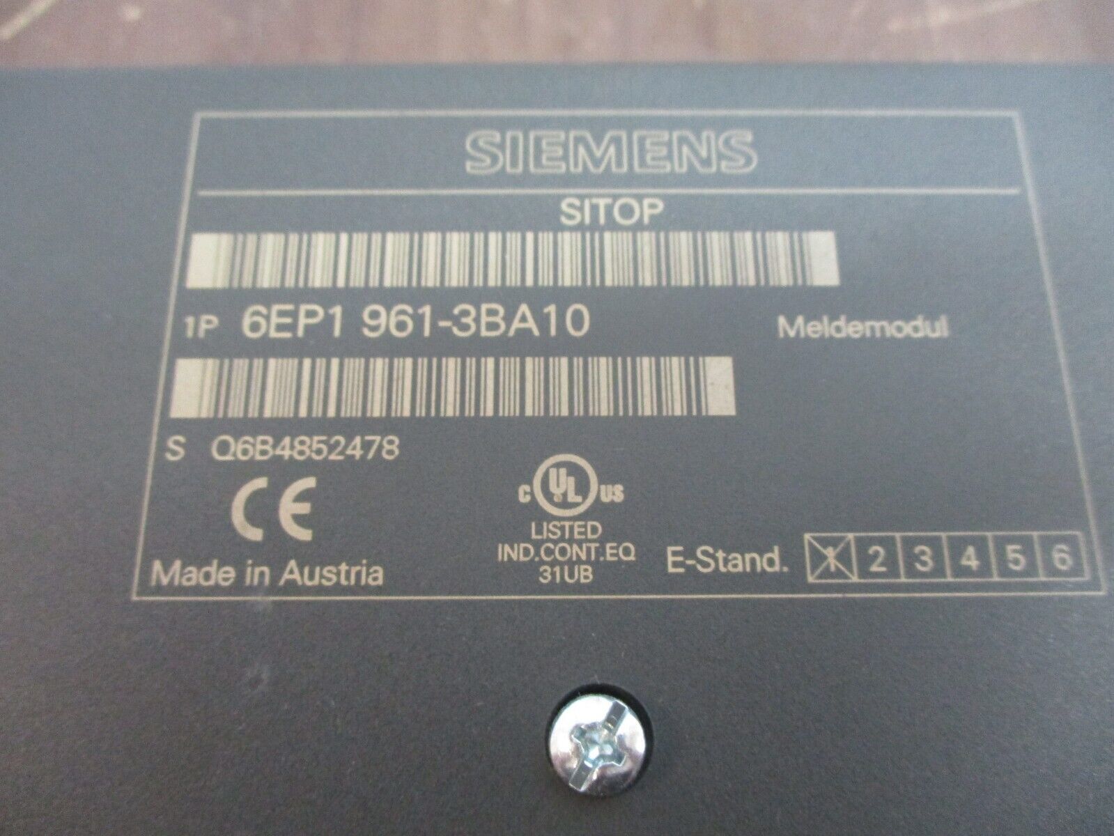 Siemens SITOP Signaling Module 6EP1 961-3BA10 Used
