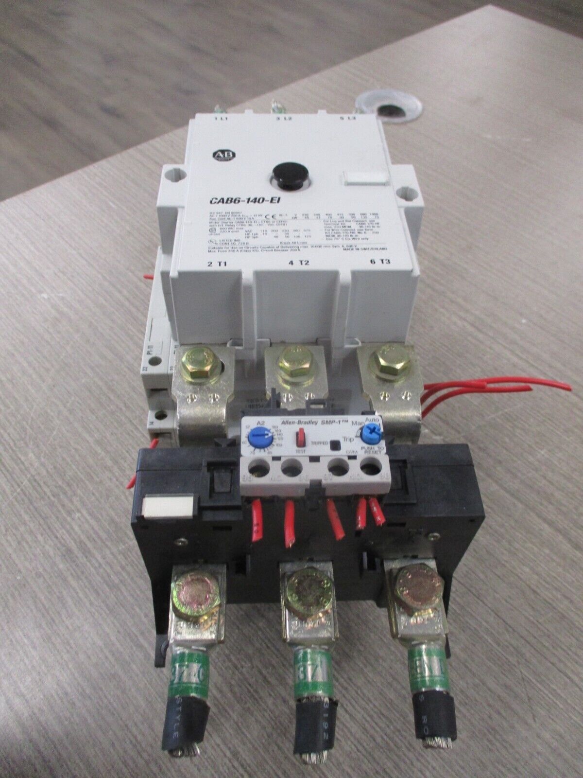 Allen-Bradley Starter CAB6-140-EI/193-A5M5 100-130V Coil Trip: 57-180A 600V Used