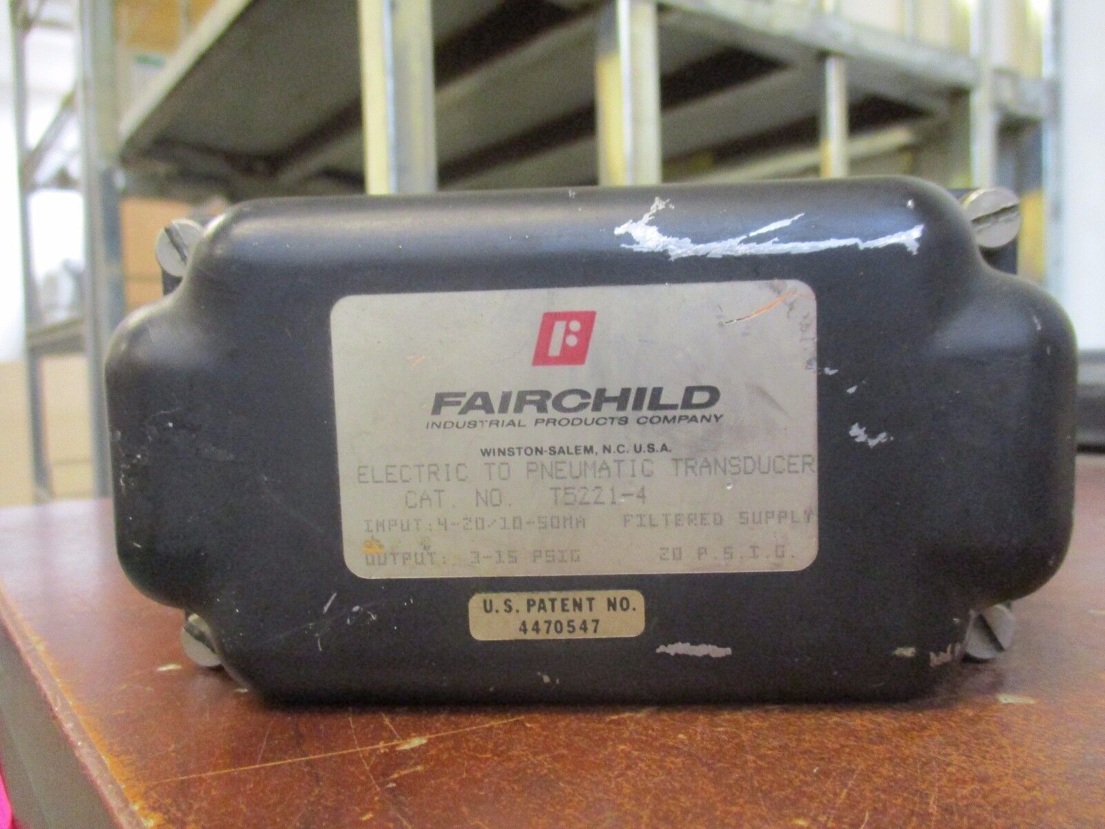 Fairchild Electric To Pneumatic Transducer T5221-4 Used