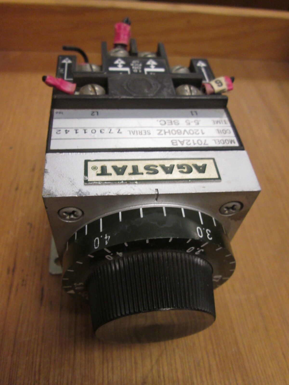 Agastat Timer 7012AB 0.5-5 Sec 120V Coil 60Hz Used