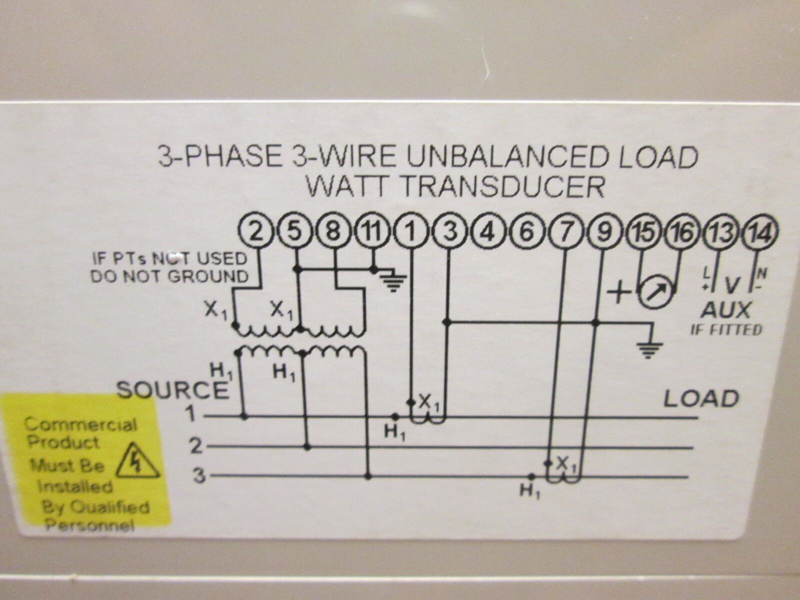 Crompton Paladin Transducer 256-TWMU-QQHQ-C6 Input: 120V 5A Output: 4/20mA DC