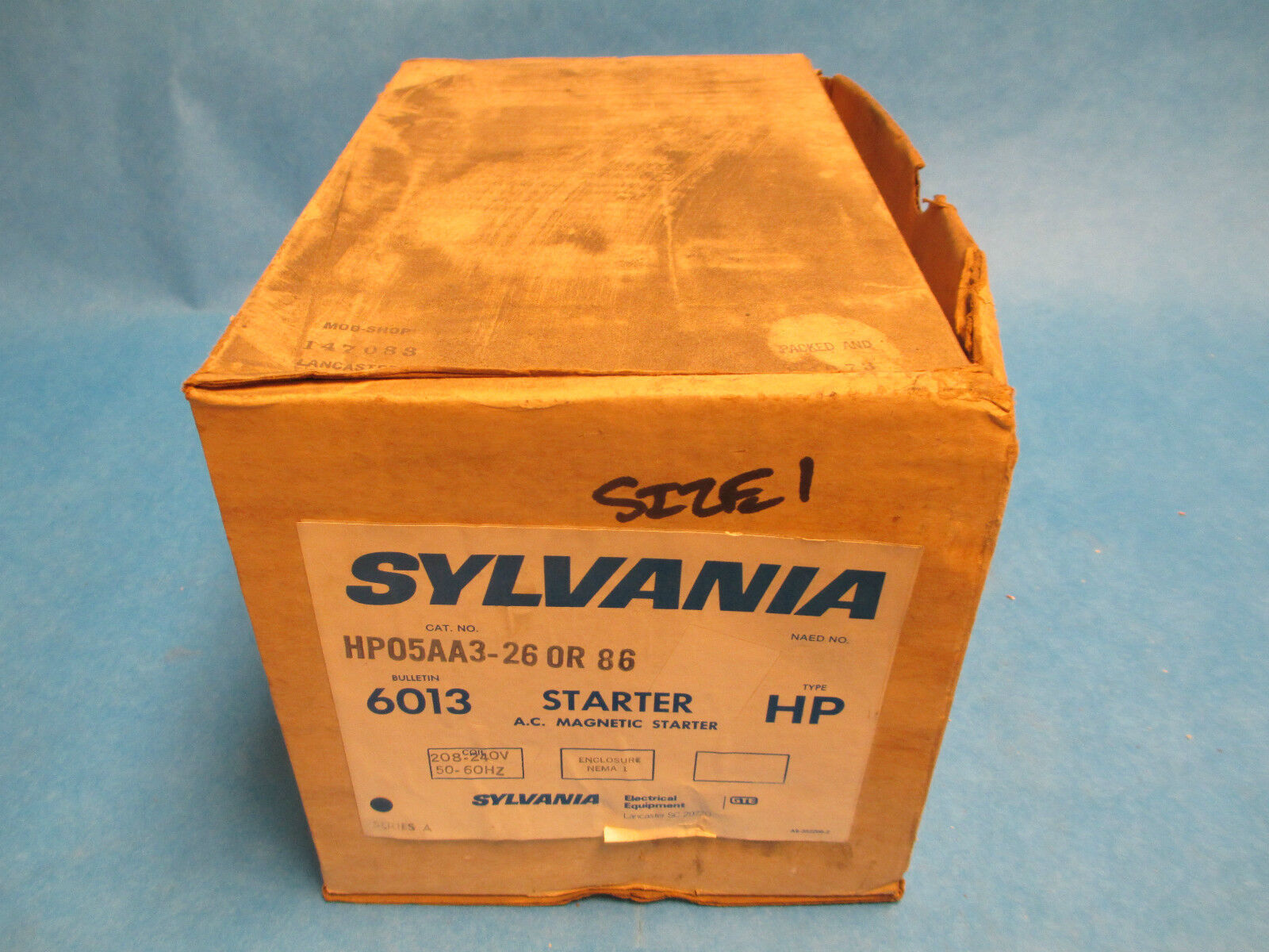 Sylvania HP05AA3-26 OR 86 6013 AC Magnetic Starter 3 Pole *New In Box*