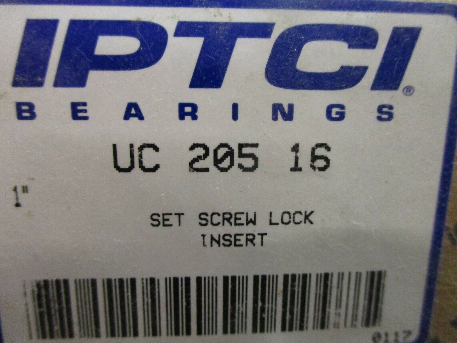 IPTCI Set Screw Lock Bearing Insert UC 205 16 New Surplus