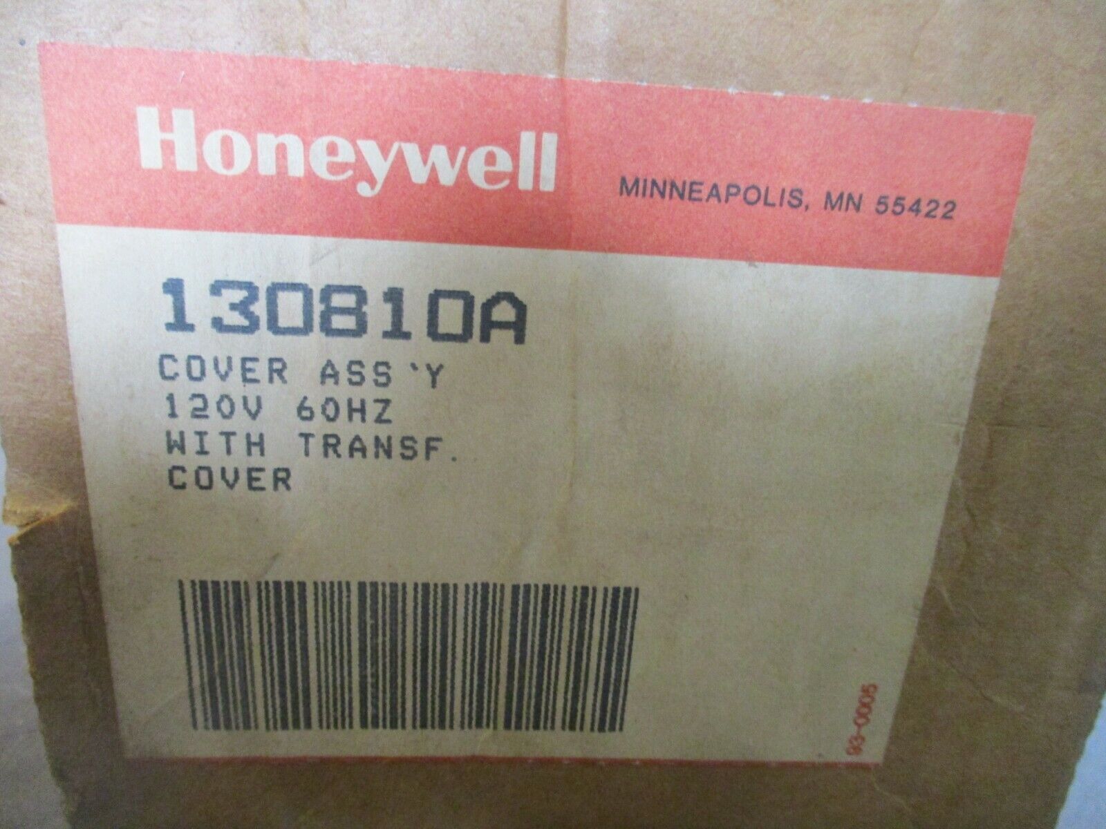 Honeywell Cover Assembly w/ Transformer 130810A 120V 60HZ New Surplus