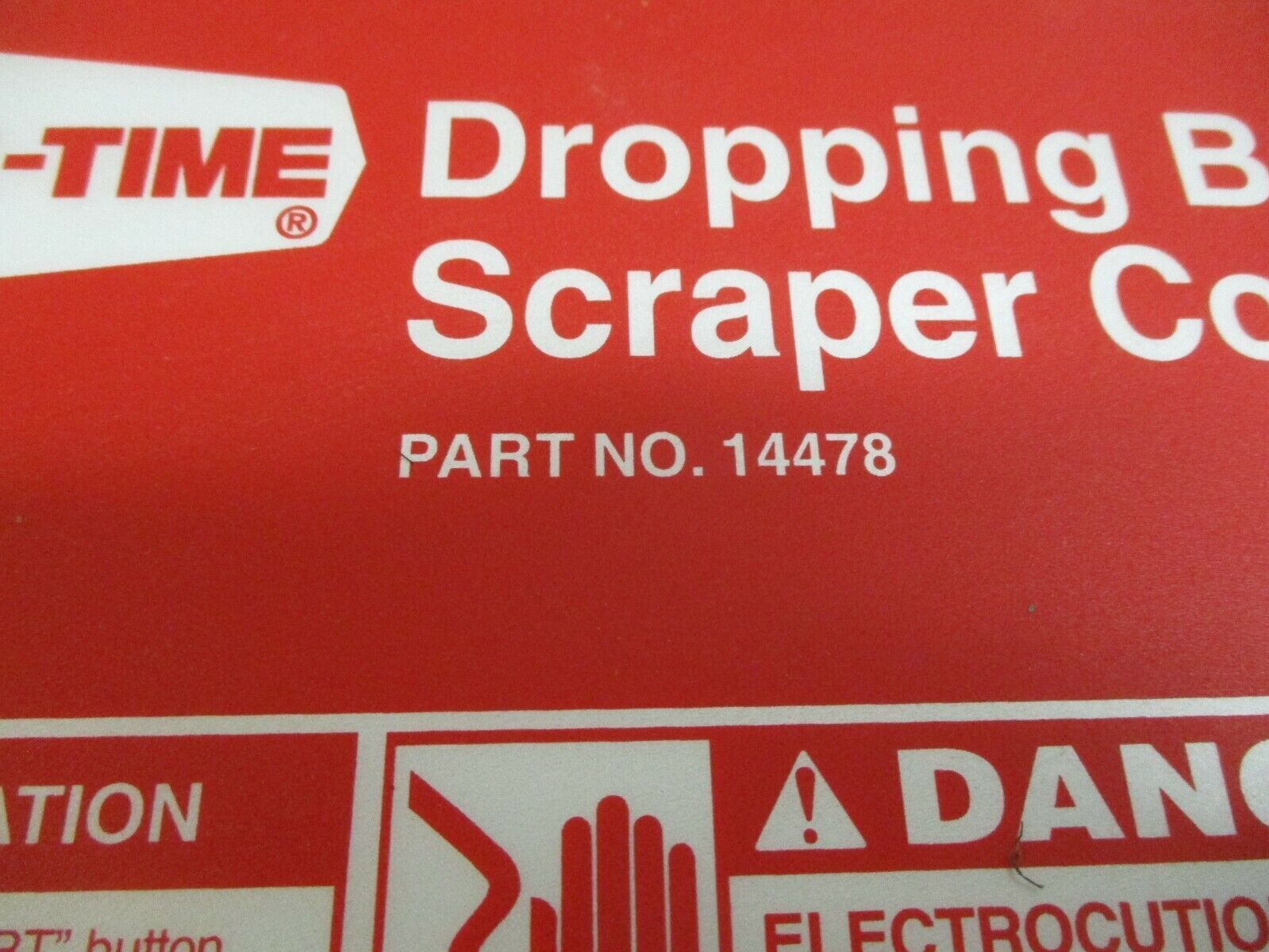 Chore-Time Dropping Board Scraper Control 14478 New Surplus