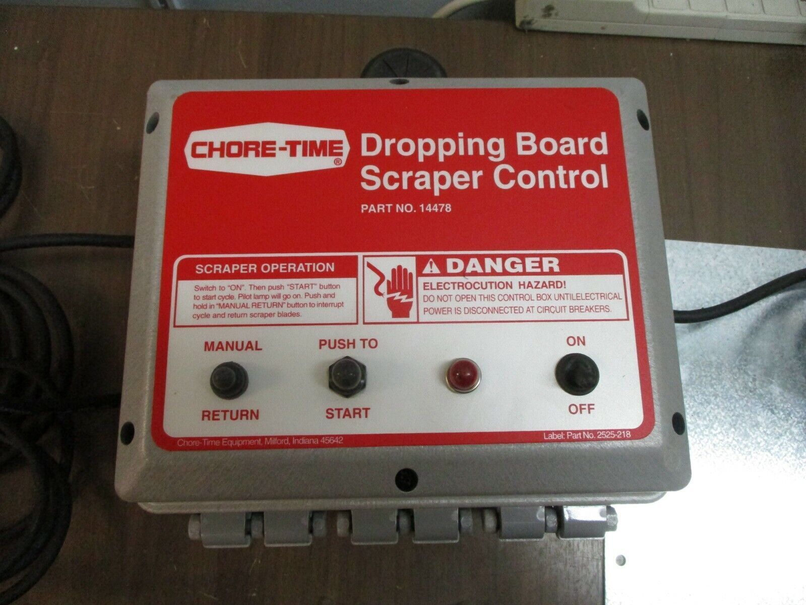 Chore-Time Dropping Board Scraper Control 14478 New Surplus