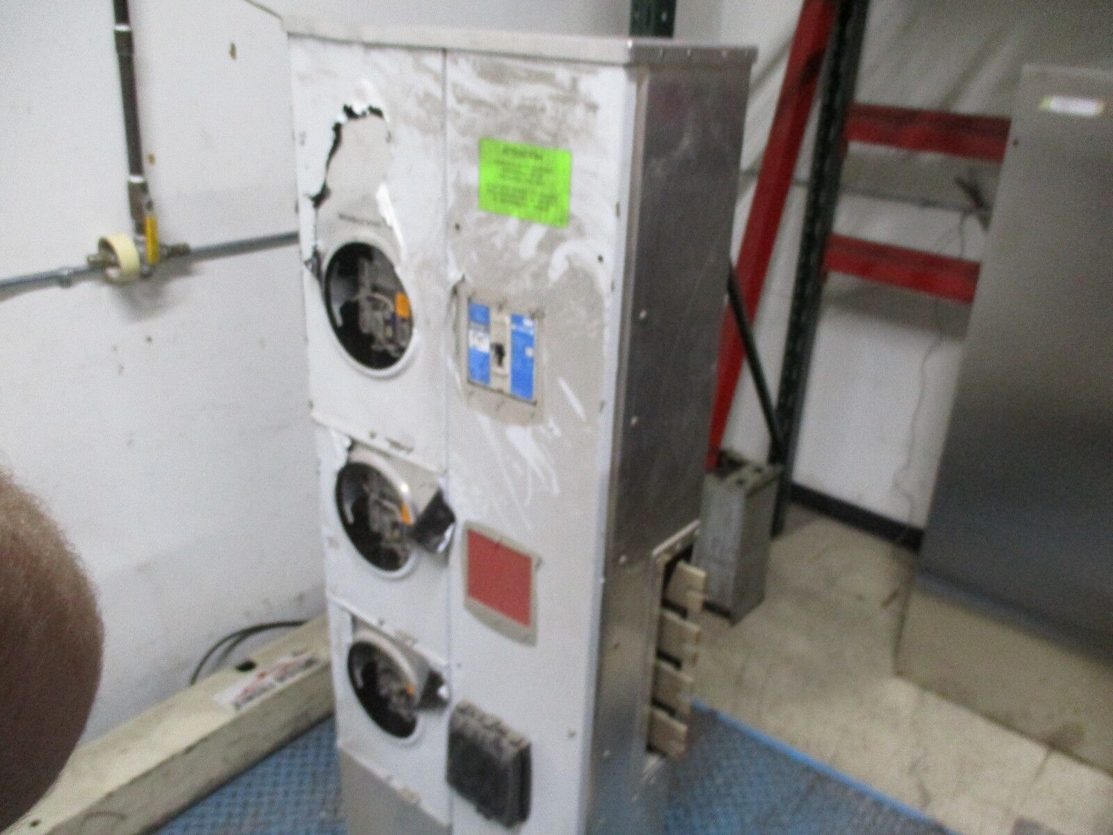 Erickson 3-Position Meter Stack CM87-3 3R Enclosure w/ Breaker ED3125 1200A Used