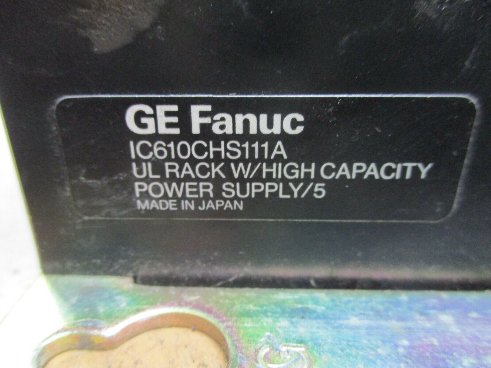 GE Fanuc SeriesOne PLC Rack w/ Power Supply IC610CHS11A 5-Slot Used