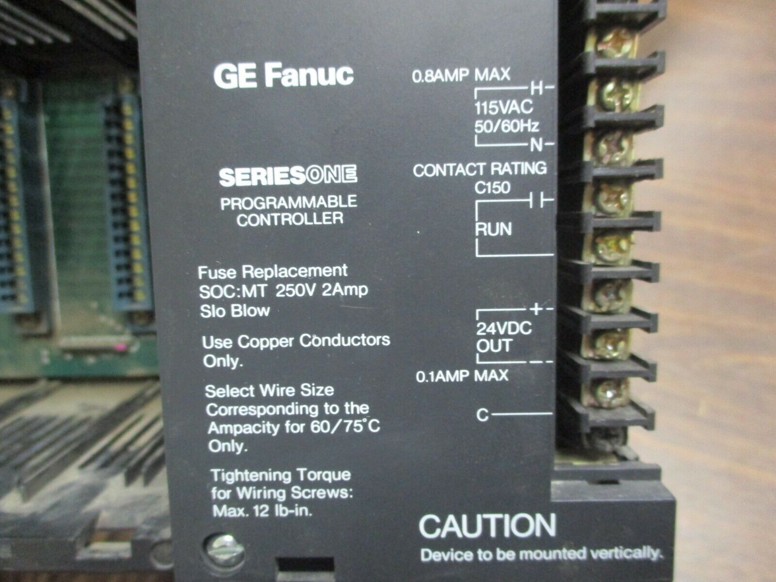 GE Fanuc SeriesOne PLC Rack w/ Power Supply IC610CHS11A 5-Slot Used