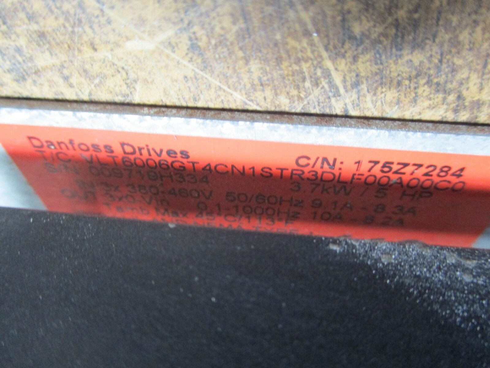 Graham VLT 6000 AC Drive 175Z7284 5.0HP *Broken Cover Bracket* Used