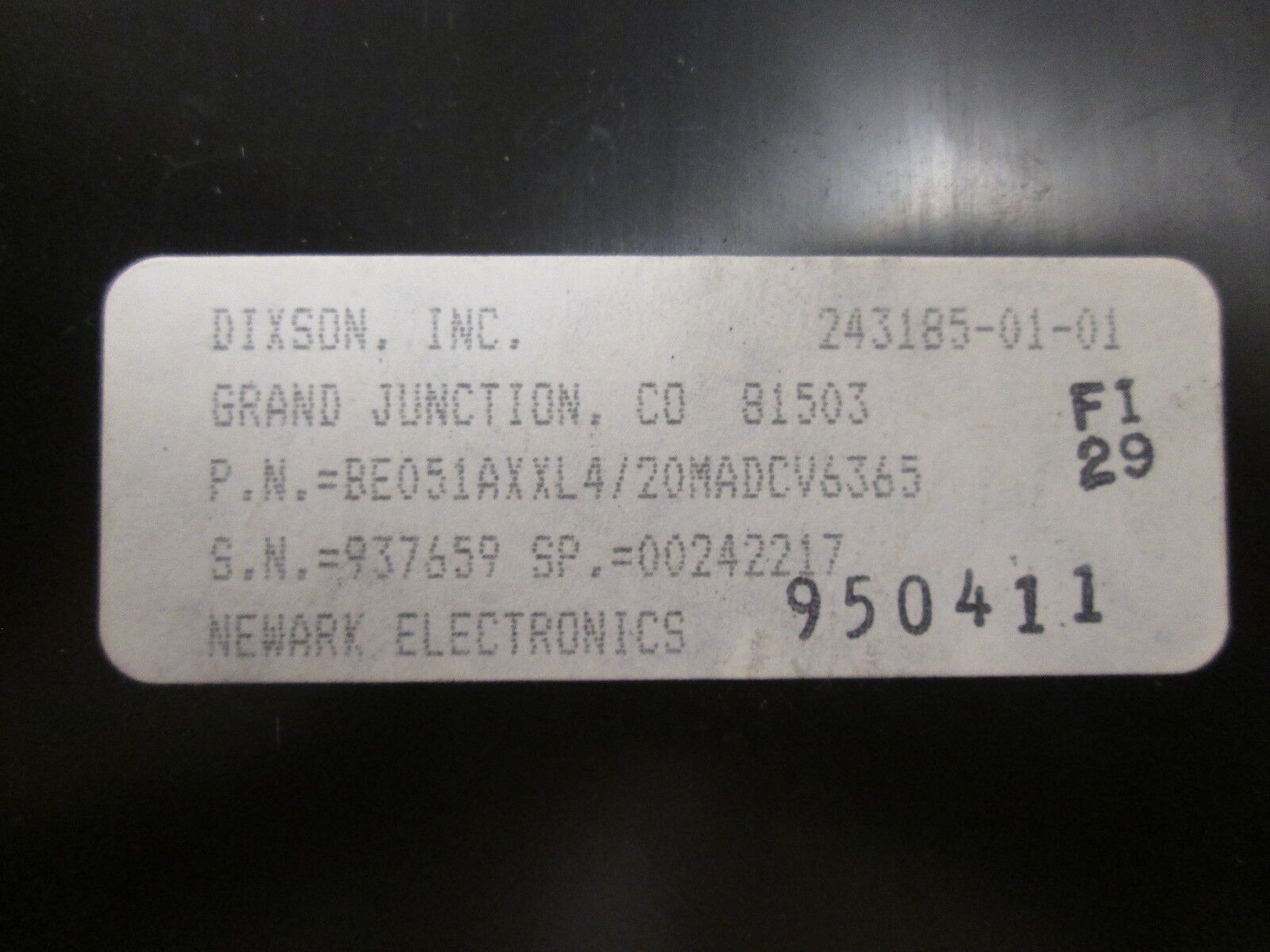 Dixson Bargraph BE051AXXL4/20MADCV6365 Used
