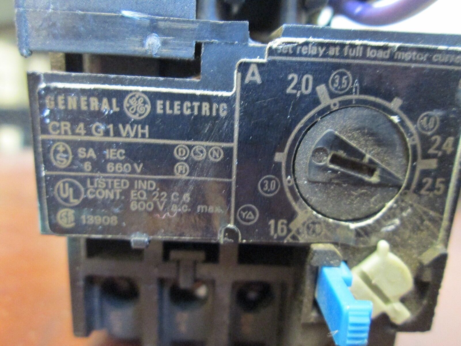 GE Starter CR4CA-10 CR4G1WH 1.6-2.5A 120V Used