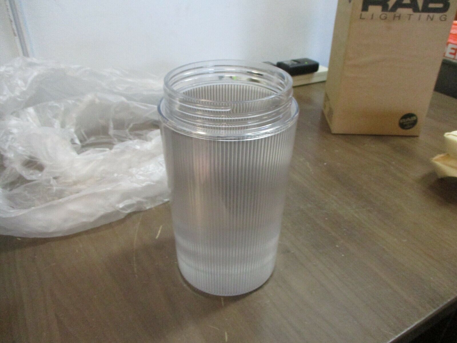 RAB 200 Series Permaglobe GL200PG Clear Prismatic Flat Bottom New Surplus