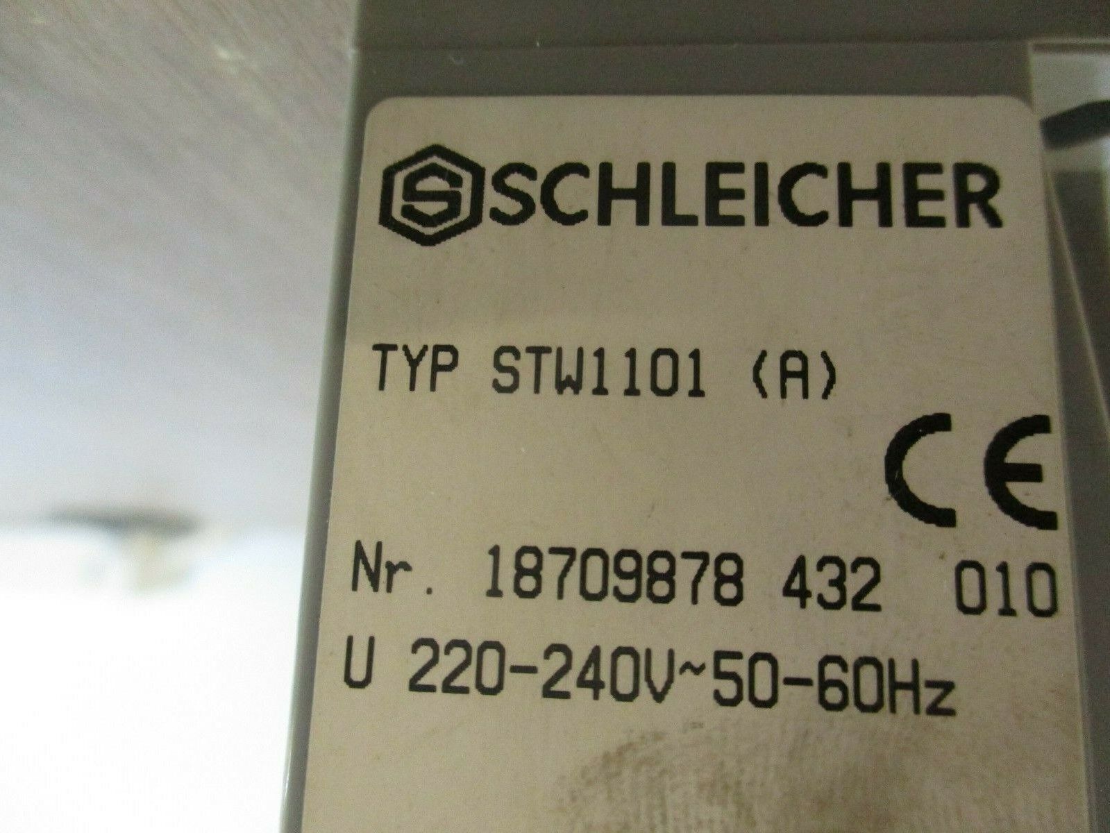 Schleicher Temperature Monitor STW1101 220-240V 50-60Hz 799°C Max Used