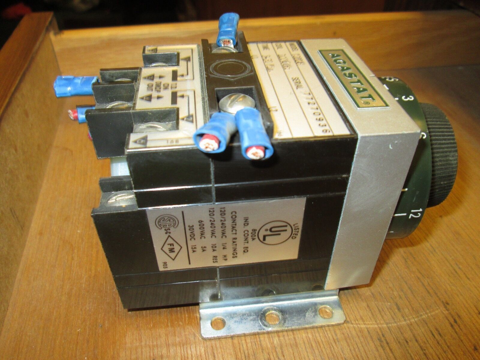 Agastat Timer 7022AH Range 3-30 mins 120V Coil 60Hz Used