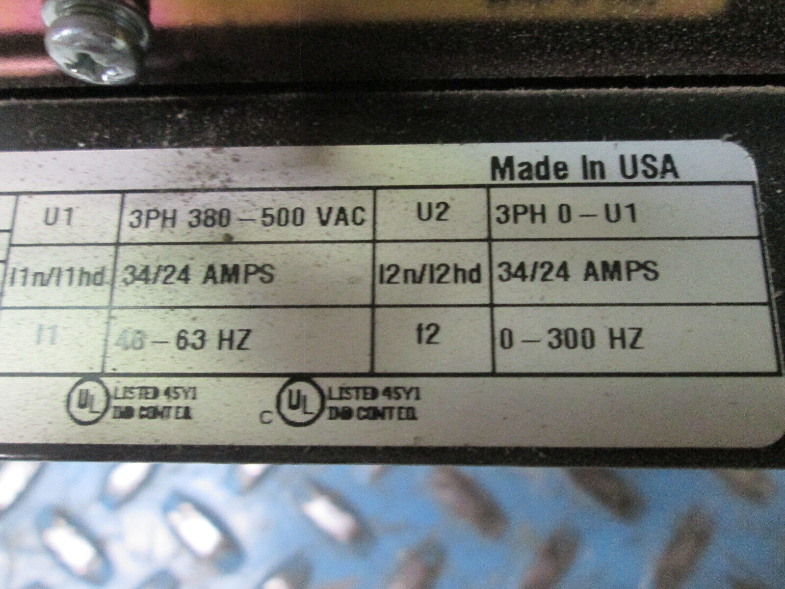 ABB ACS 600 AC Drive ACS601-0025-4-000B1200801 25HP No Cover w/out Keypad Used