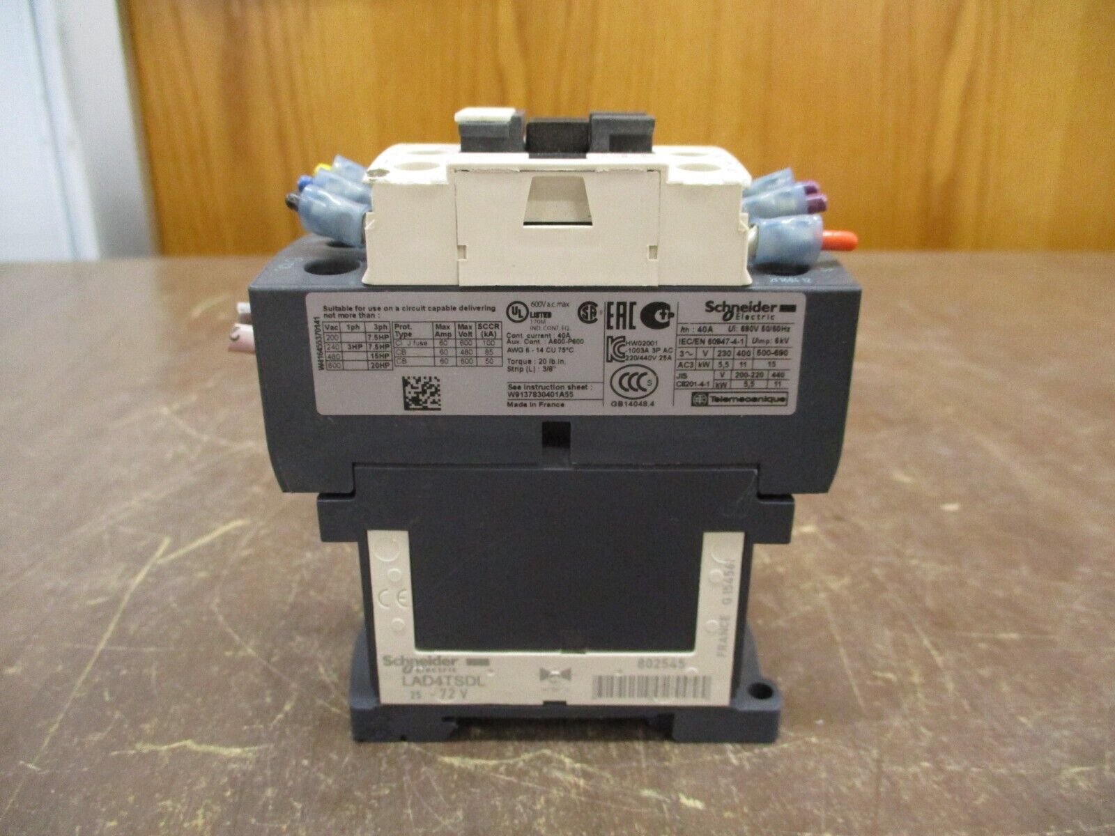 Schneider Electric Contactor LC1D25ED 48VDC Coil 25A Used