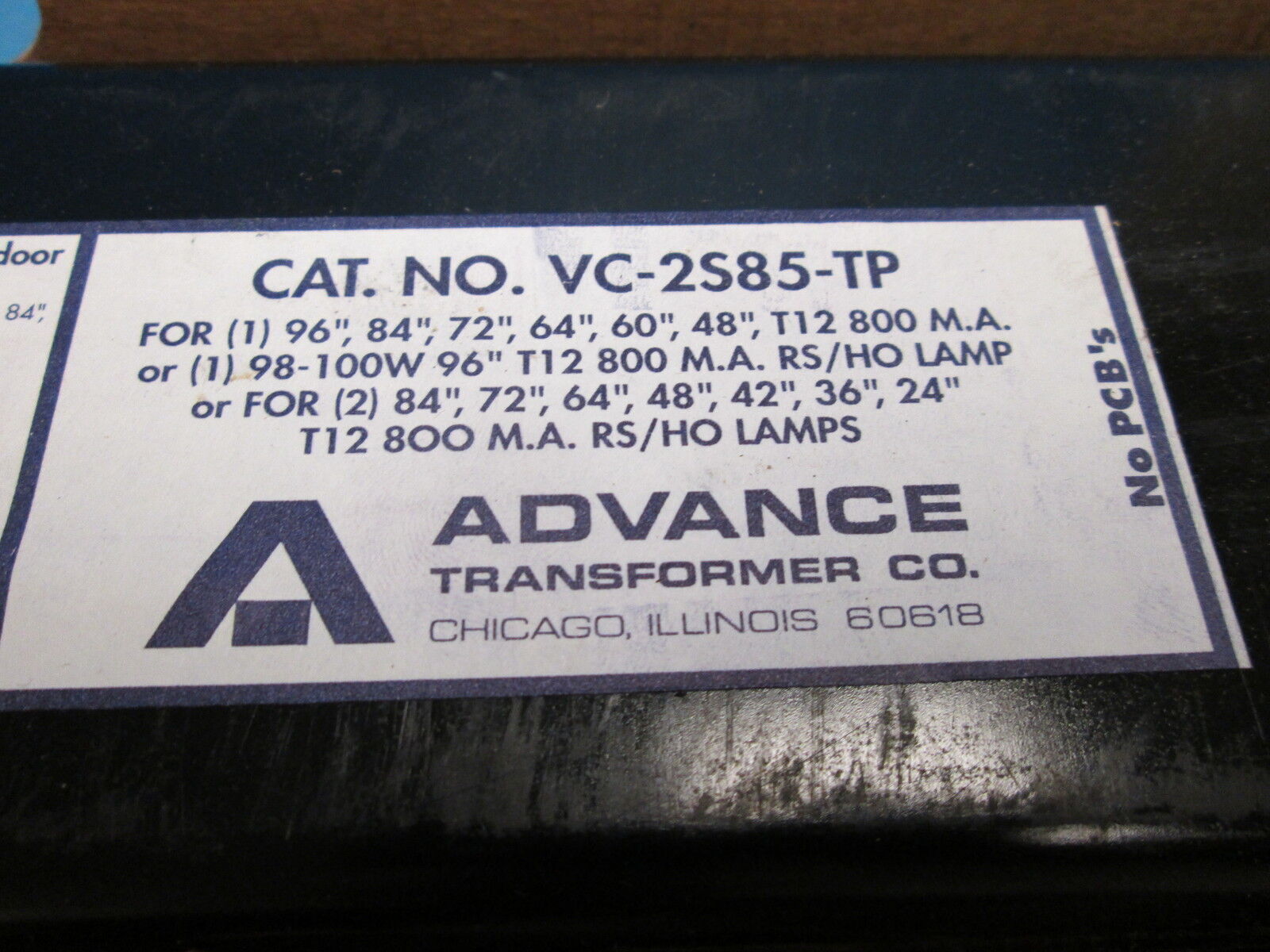 Advance Ballast VC-2S85-TP 277v