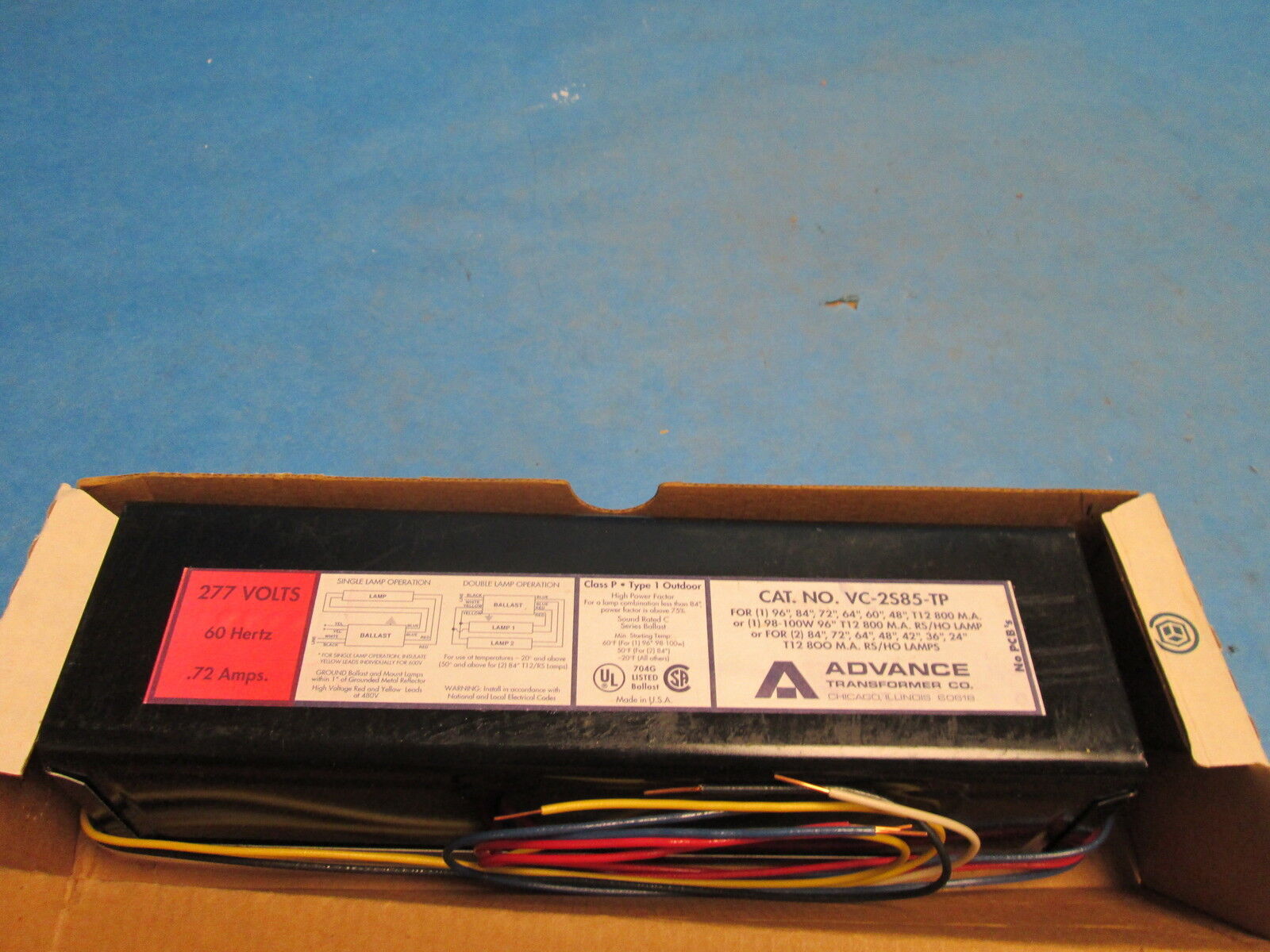 Advance Ballast VC-2S85-TP 277v
