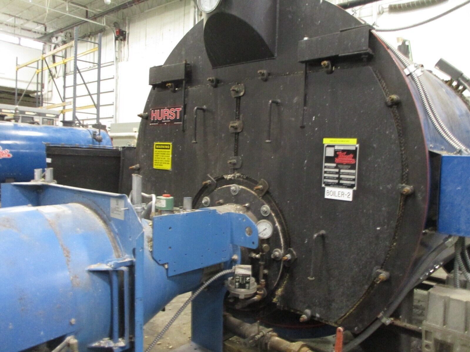 Hurst Series 500 Firetube Boiler 100HP 500 SQ FT Heating Surface MFD 2005 Used