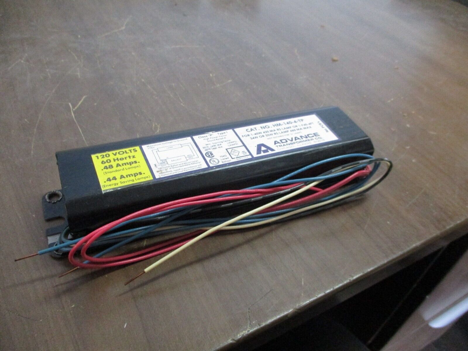 Advance Ballast HM-140-4-TP 120V 60Hz New Surplus