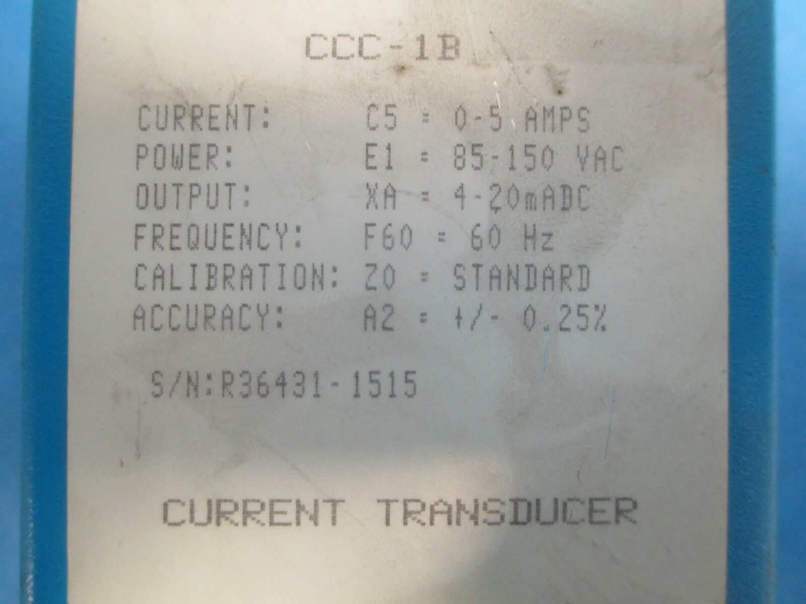 Rochester Instrument Systems Current Transducer CCC-1B