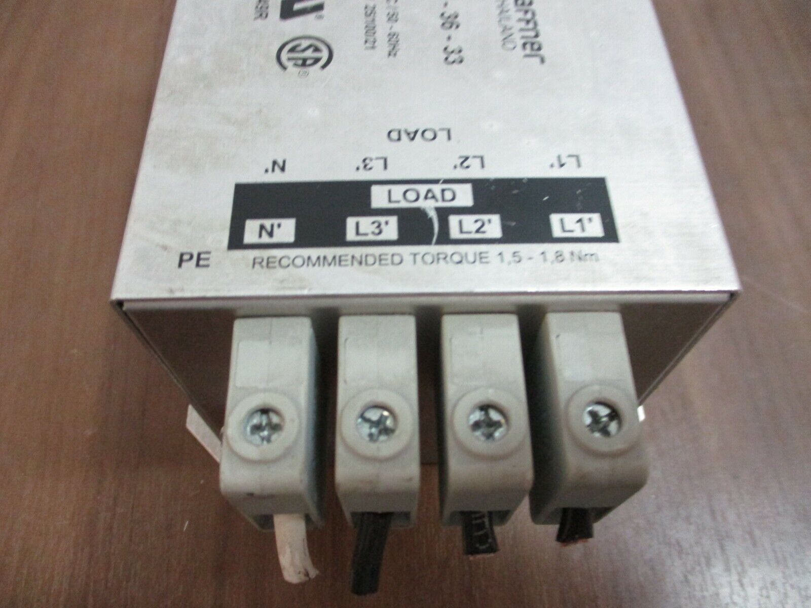 Schaffner Line Filter FN3256H-36-33 520/300VAC 50-60 Hz 3Ph 36A Used