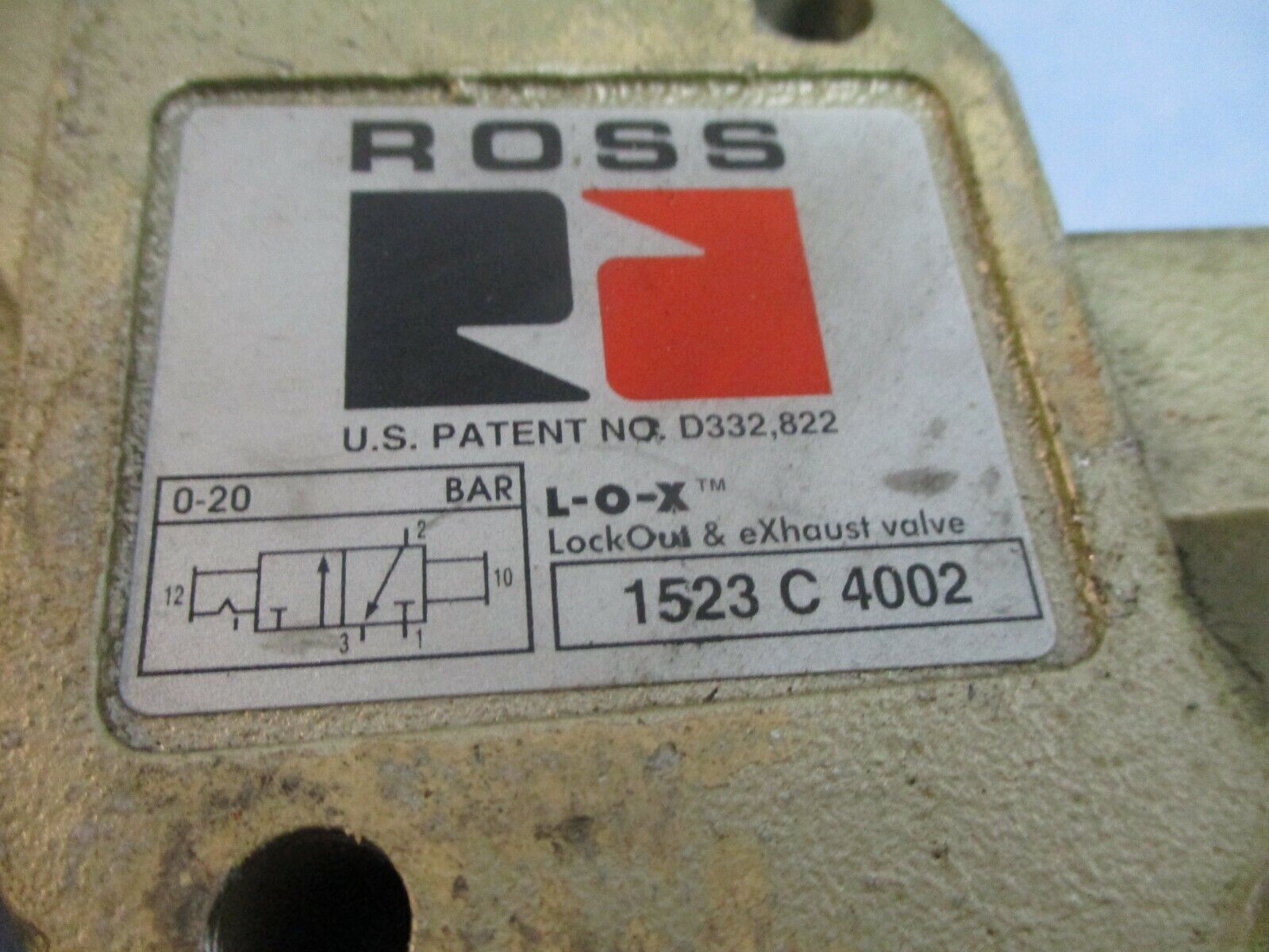 Ross L-O-X Lockout & Exhaust Valve 1523 C 4002 0-20 Bar Used