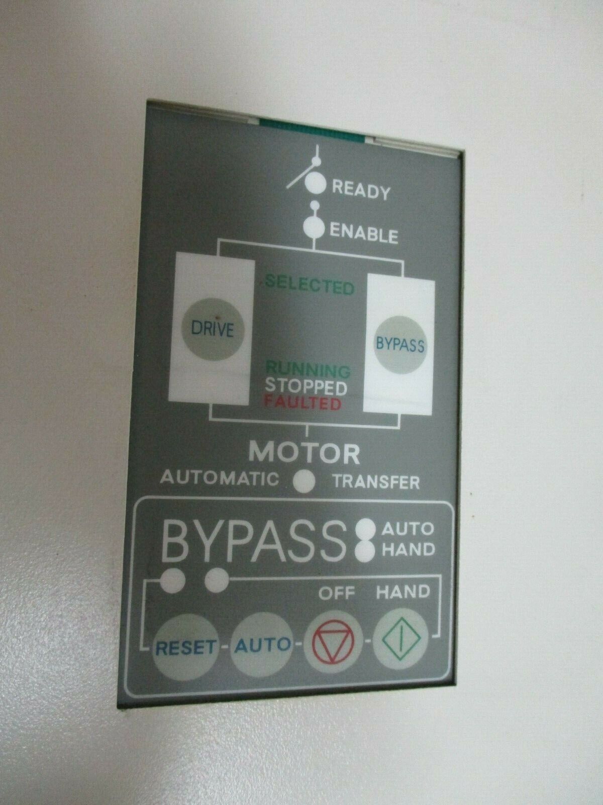 ABB ACH550 AC Drive w/Bypass ACH550-VD-031A-2+F267 10HP 3Ph w/Keypad Used