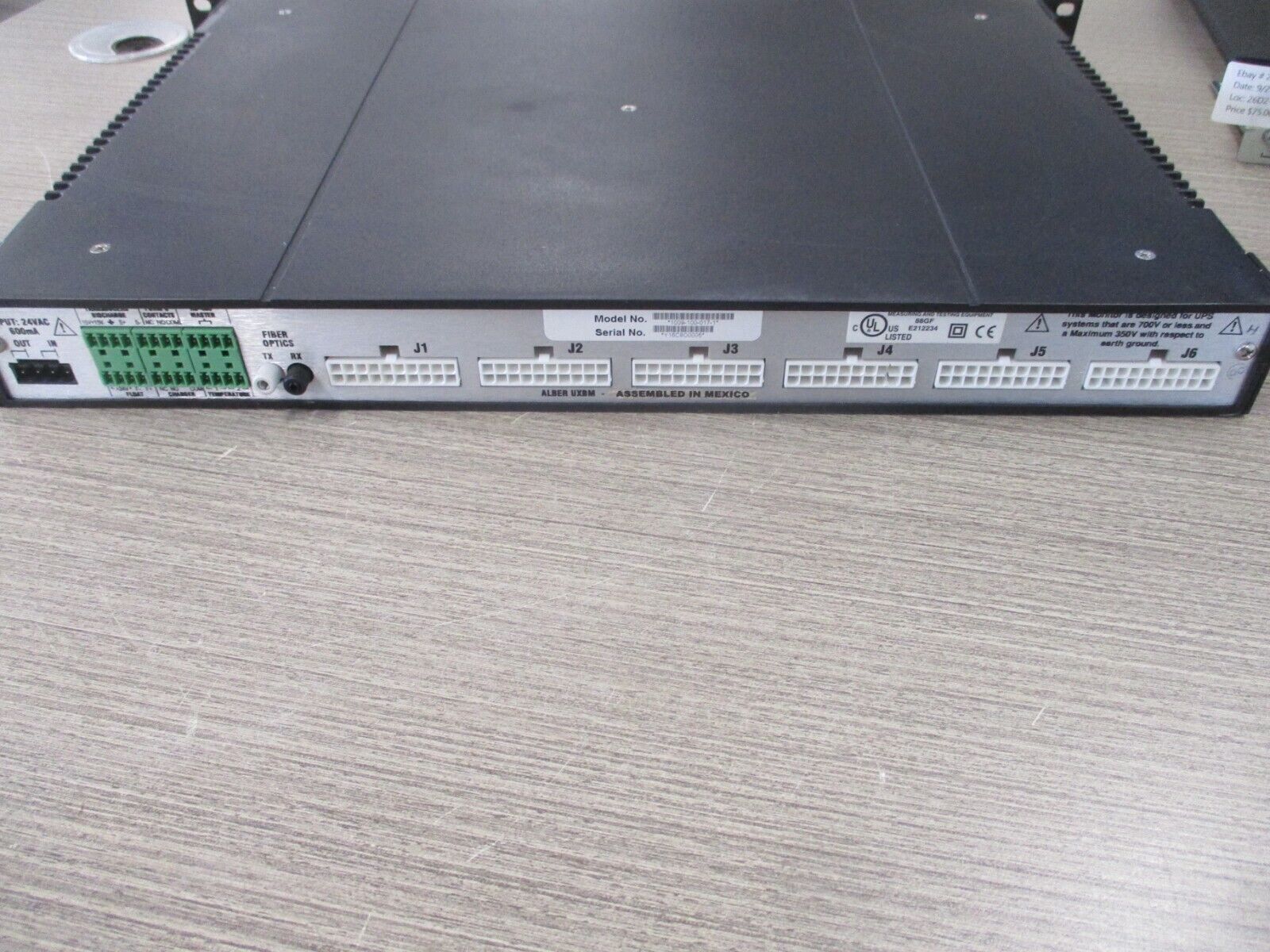 Emerson BDSUI; Battery Monitoring Module 1009-100-017-1 Used