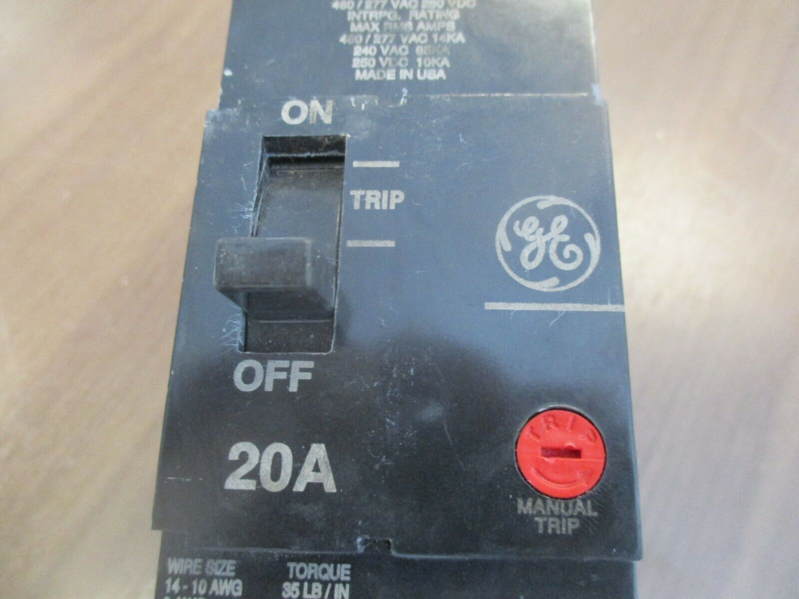 GE Bolt-On Circuit Breaker TEY220 M02 20A 480/277V 2P Used