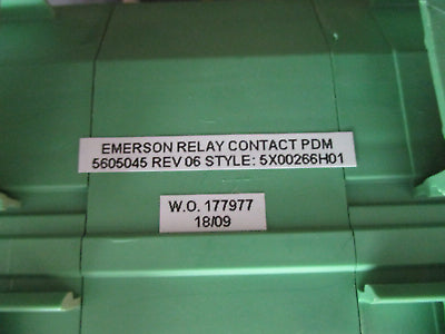 Emerson Relay Contact PDM 5605045 Rev. 06 Style #: 5X00266H01 Used