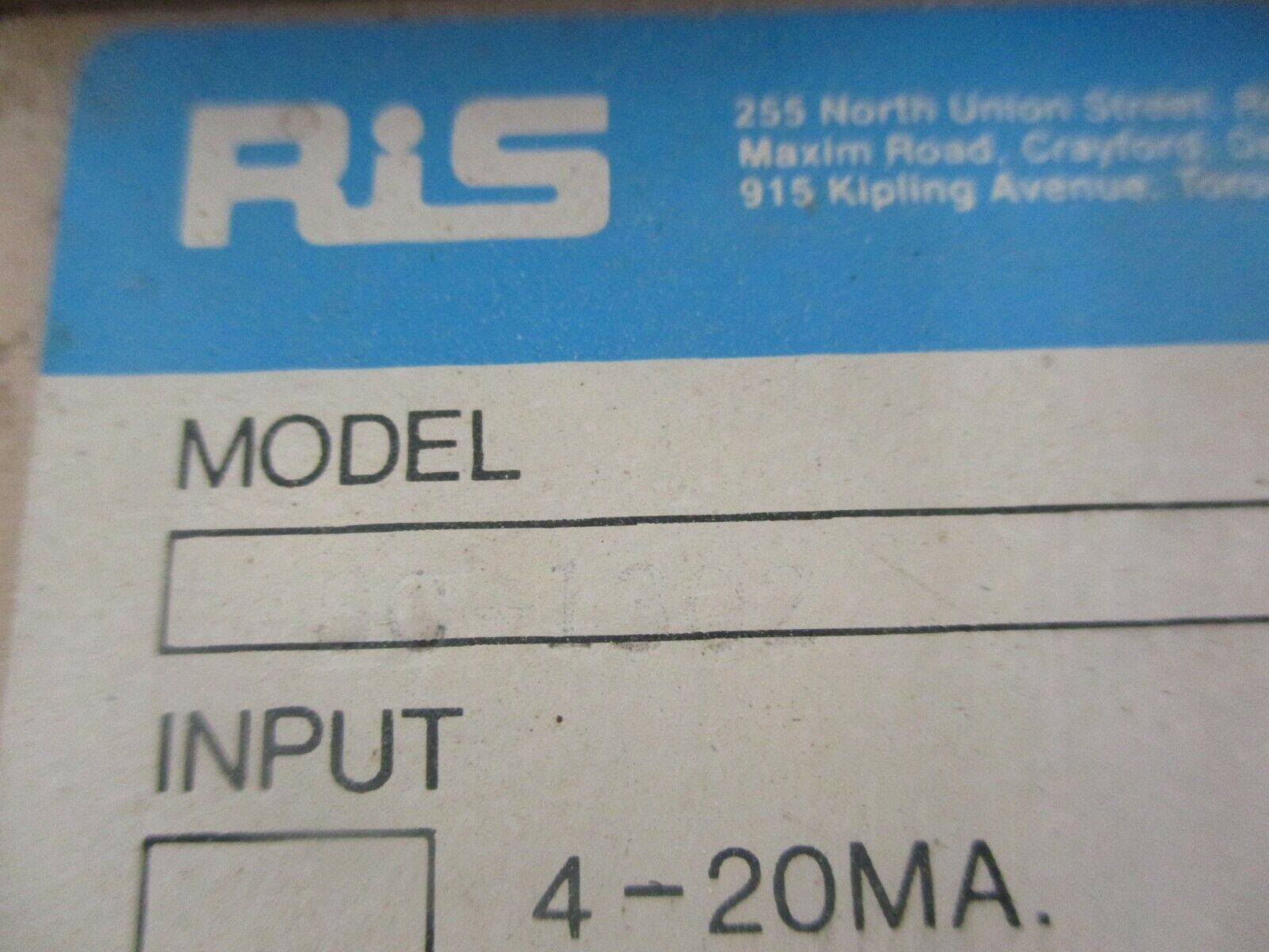 RIS Isolated Transmitter SC-1302 115VAC 4-20mA Used