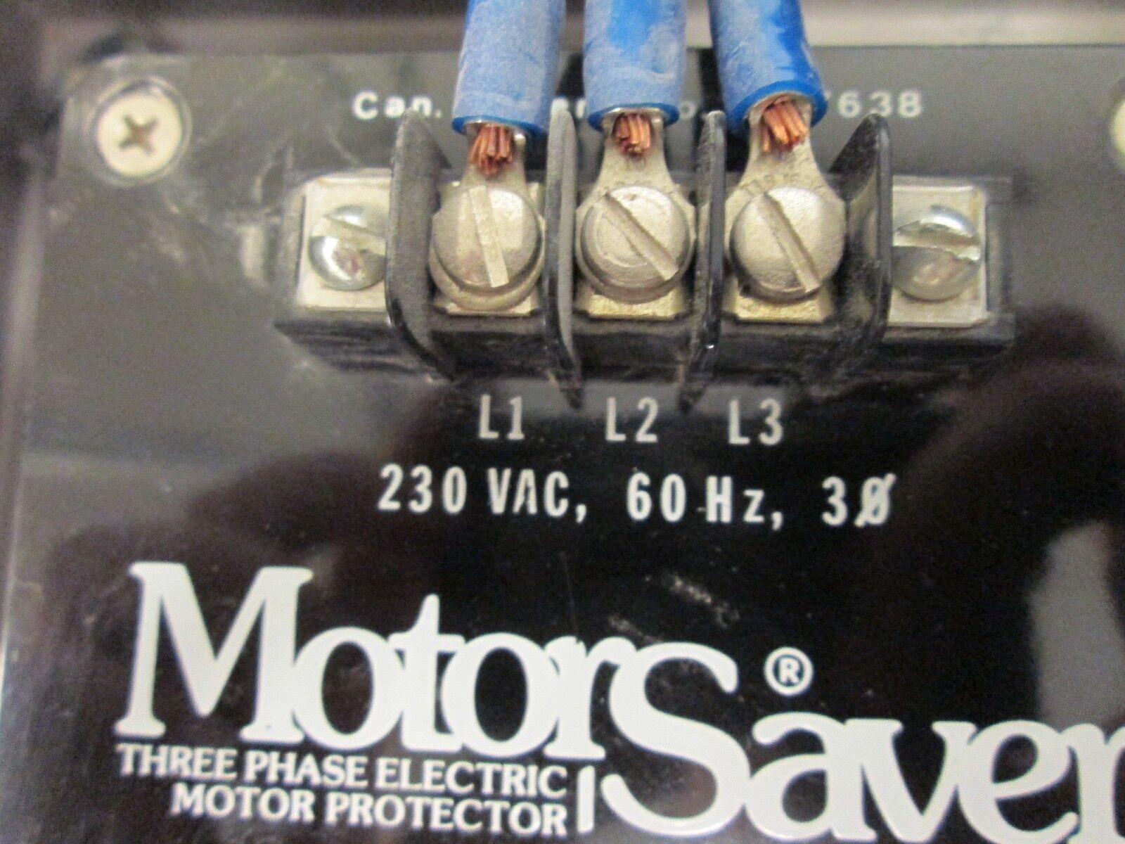 Motor Saver Model 100 MS100230 230VAC 60Hz 3Ph Used