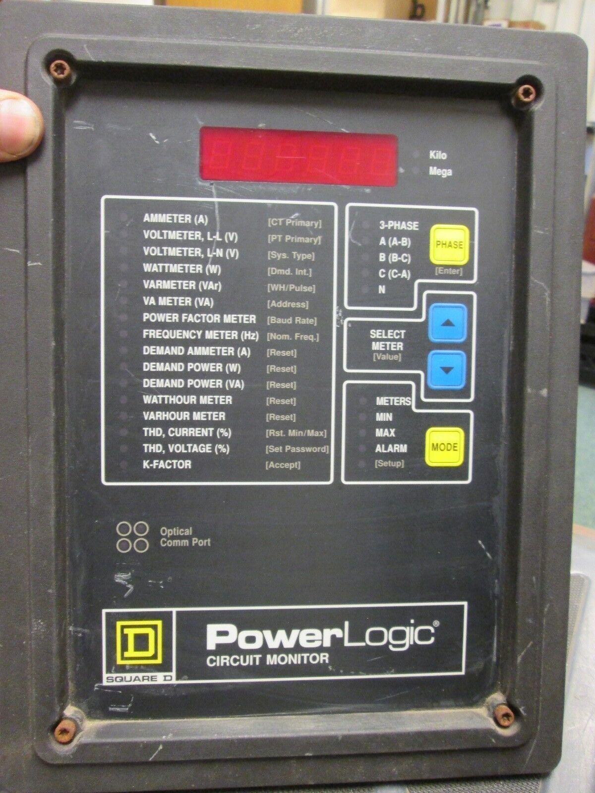Square D Power Logic Circuit Monitor 3020 CM-2350 100-264VAC 20-27VA