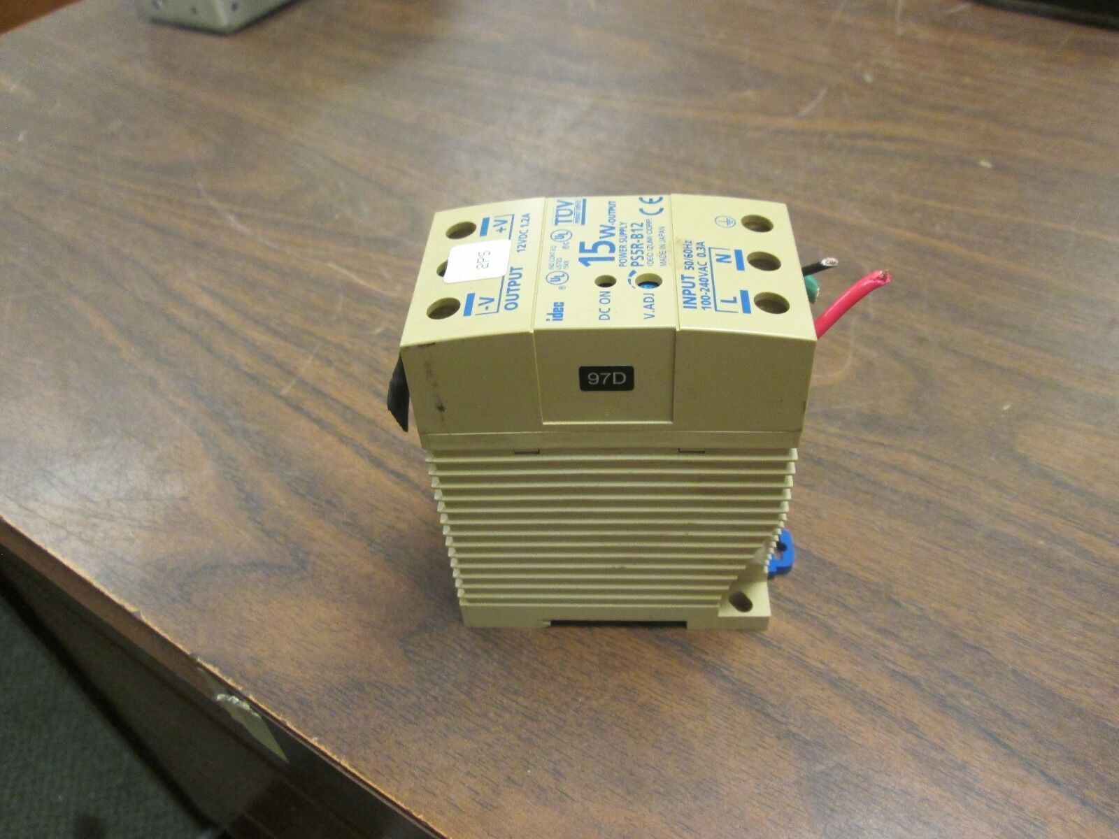 IDEC Power Supply PS5R-B12 Input:100-240V 0.3A 50/60Hz Output: 12VDC 1.2A Used