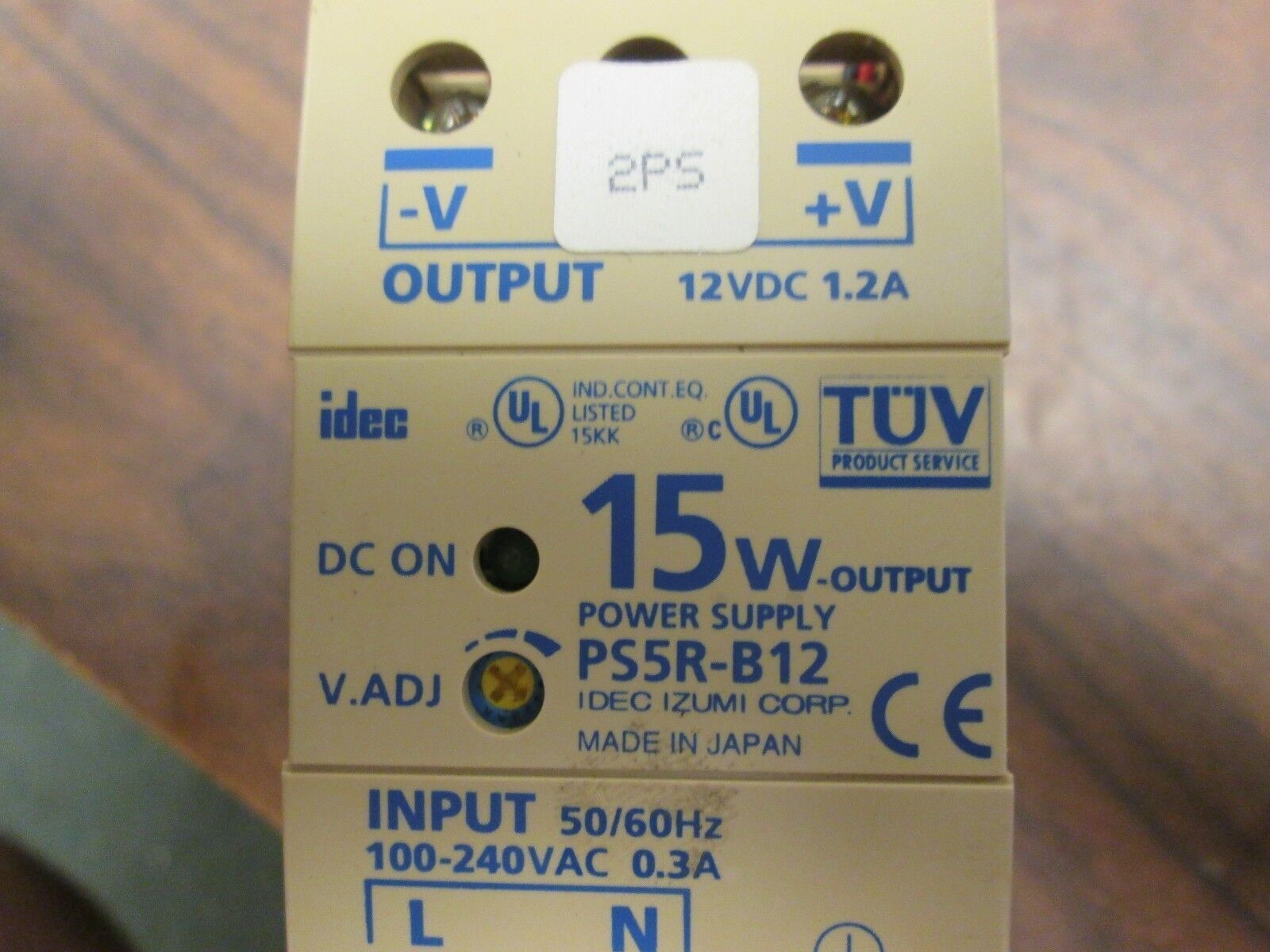 IDEC Power Supply PS5R-B12 Input:100-240V 0.3A 50/60Hz Output: 12VDC 1.2A Used