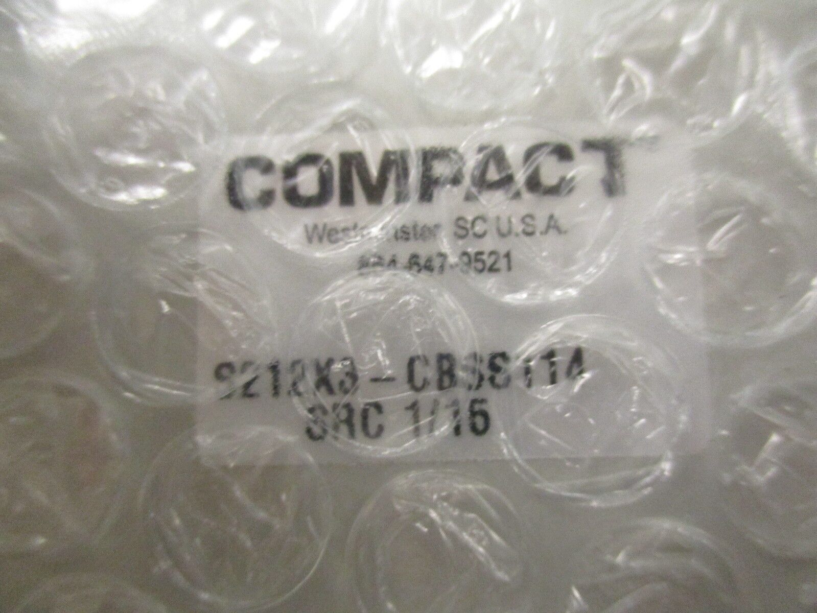 Compact Inch Square Cylinder S212X3-CBSS114 Bore: 2½" Stroke: 3" New Surplus