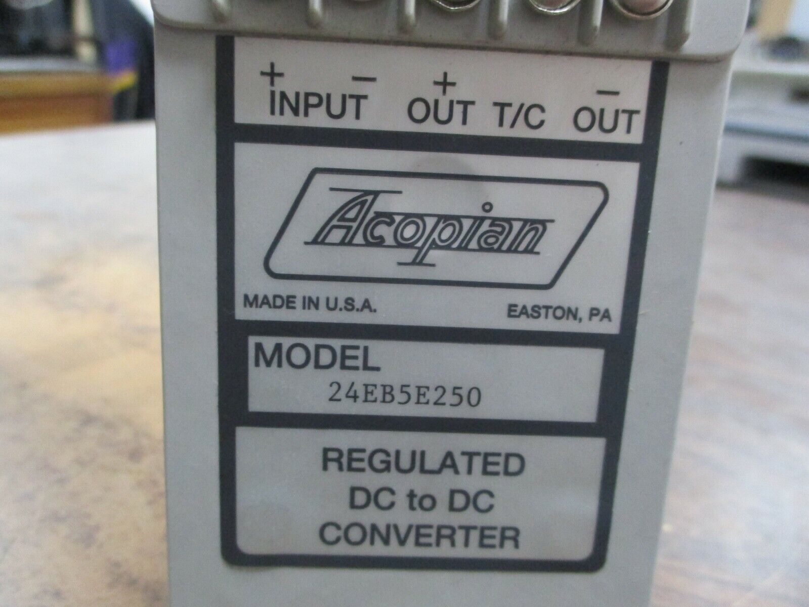 Acopian Regulated DC to DC Converter 24EB5E250 Used