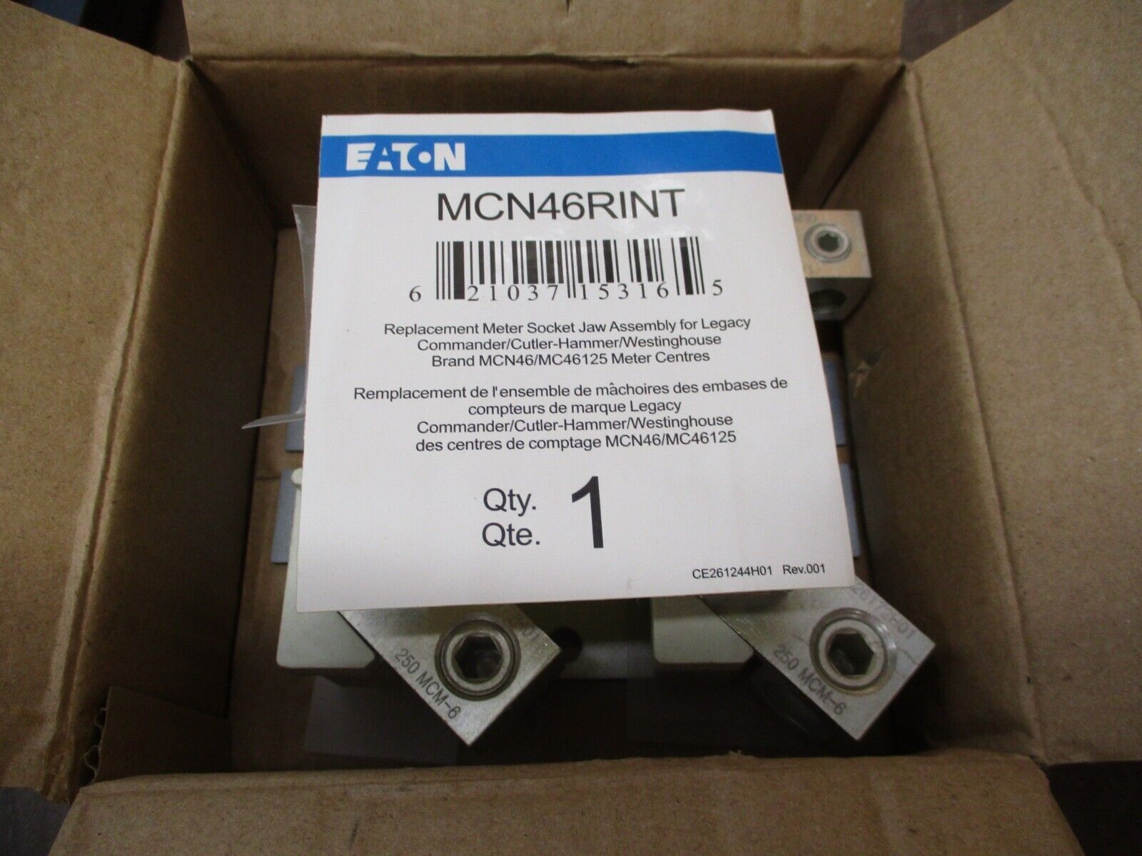 Eaton Replacement Meter Socket Jaw Assembly MCN46RINT New Surplus