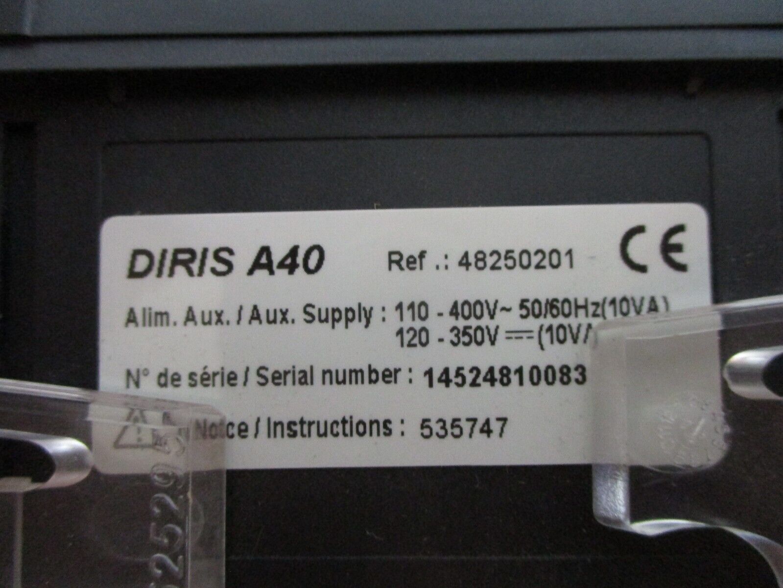 Socomec DIRIS A40 Multifunction Meter 48250201. Used.