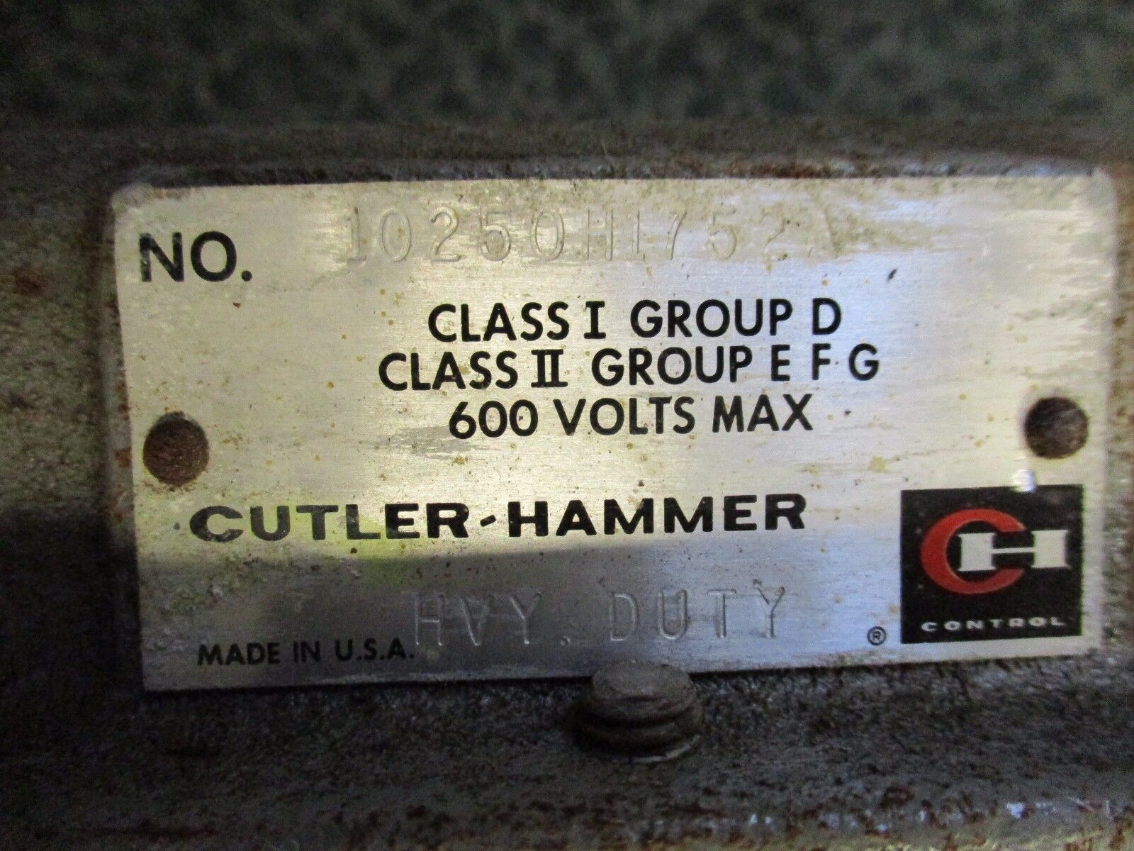Cutler-Hammer Explosion Proof Push Button Station 10250H1752A 3-Position Used