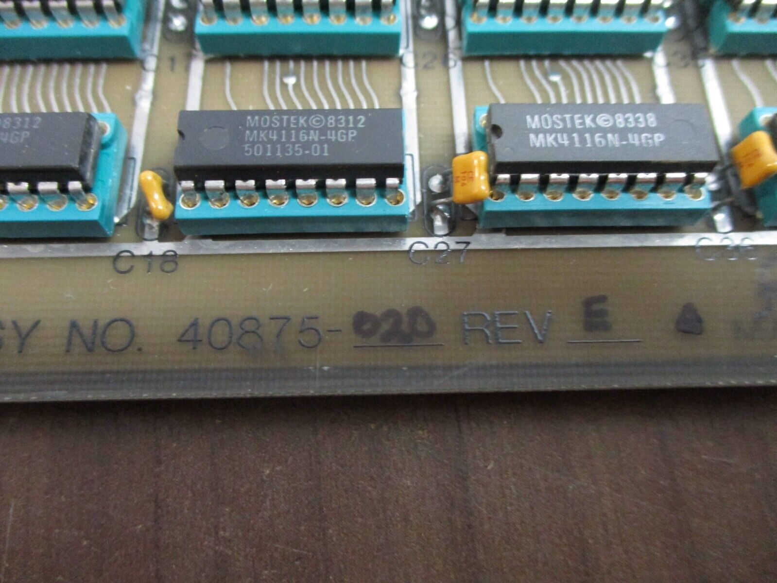 Acurex Dynamic RAM Module 40875-020 Rev. E Used