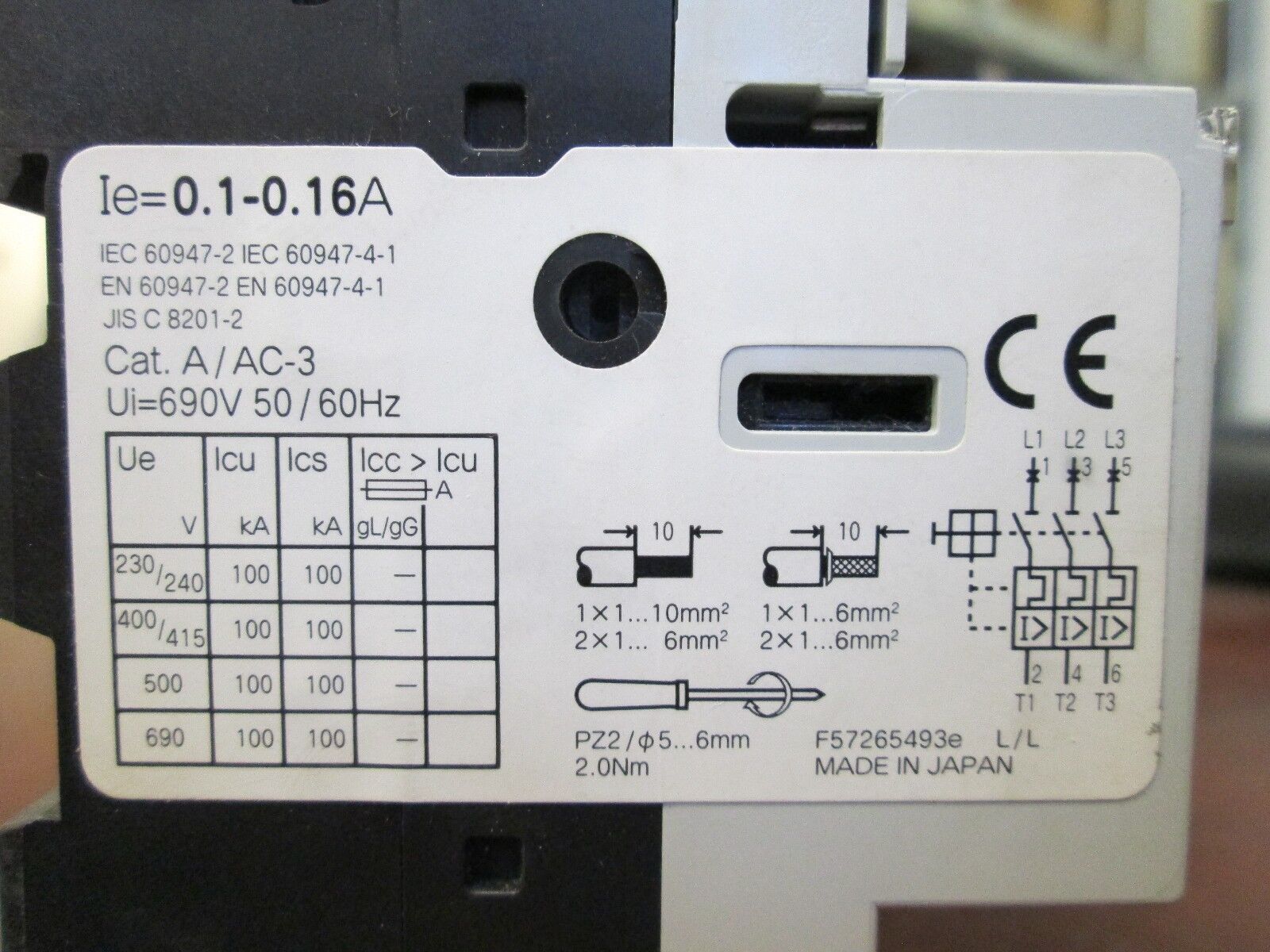 GE Manual Motor Starter GPS1BSAA .1-.16A Range New Surplus