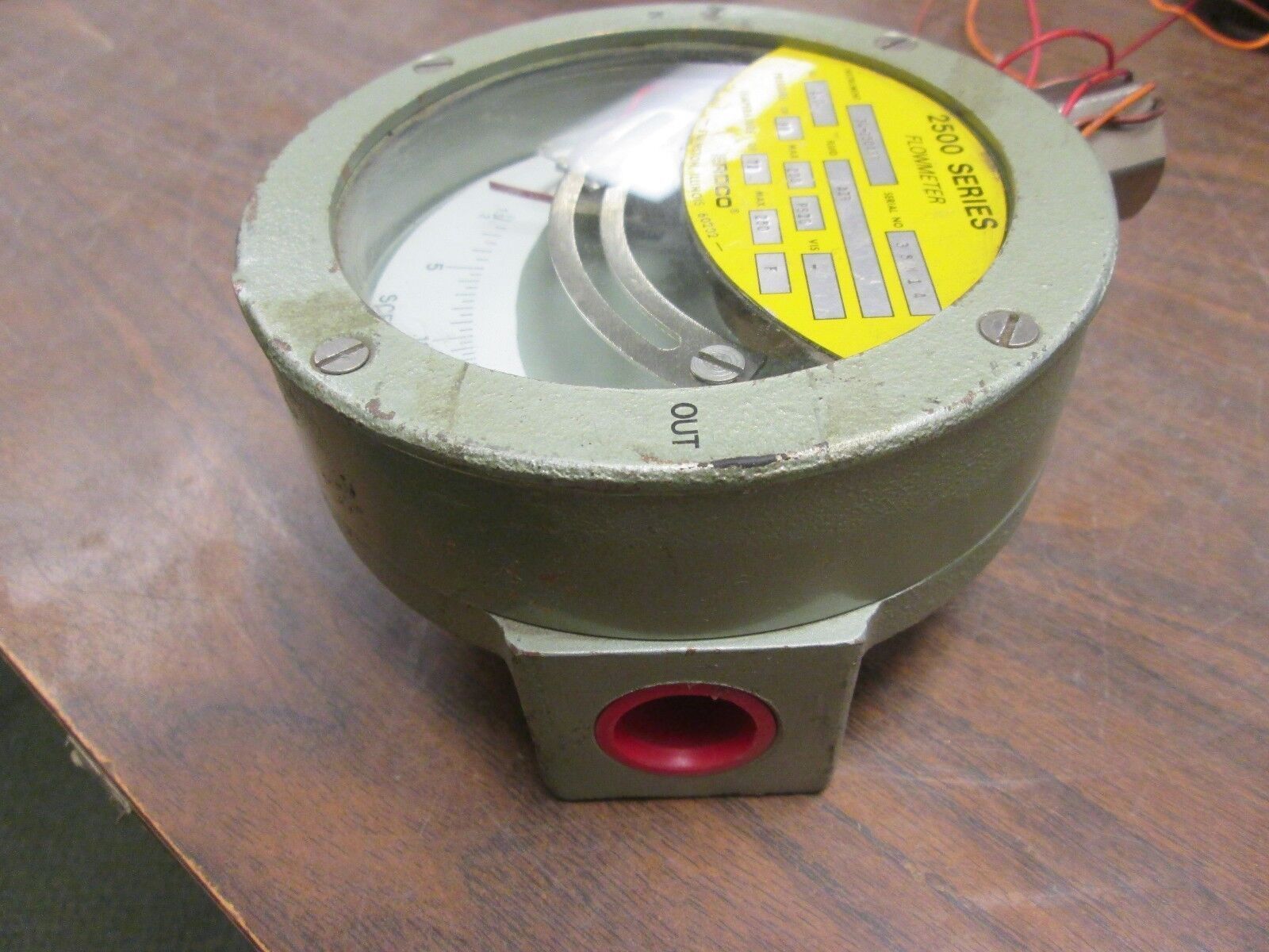 ERDCO 2500 Series Flowmeter 3L-2504BR Fluid: AIR Pressure: 90 OP 200Max Used