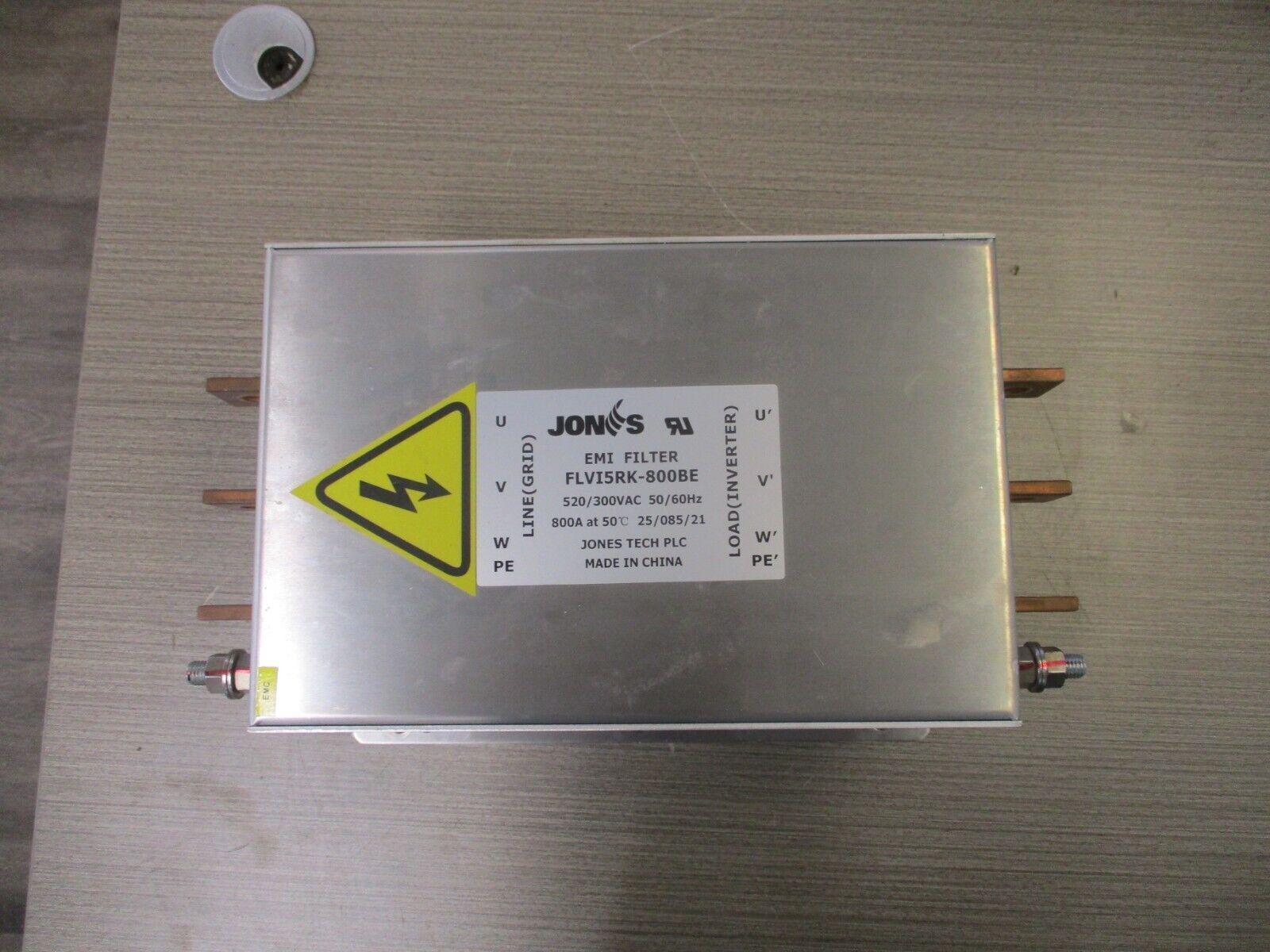Jones EMI Filter FLVI5RK-800BE 800A 520/300VAC 50/60Hz. Used.