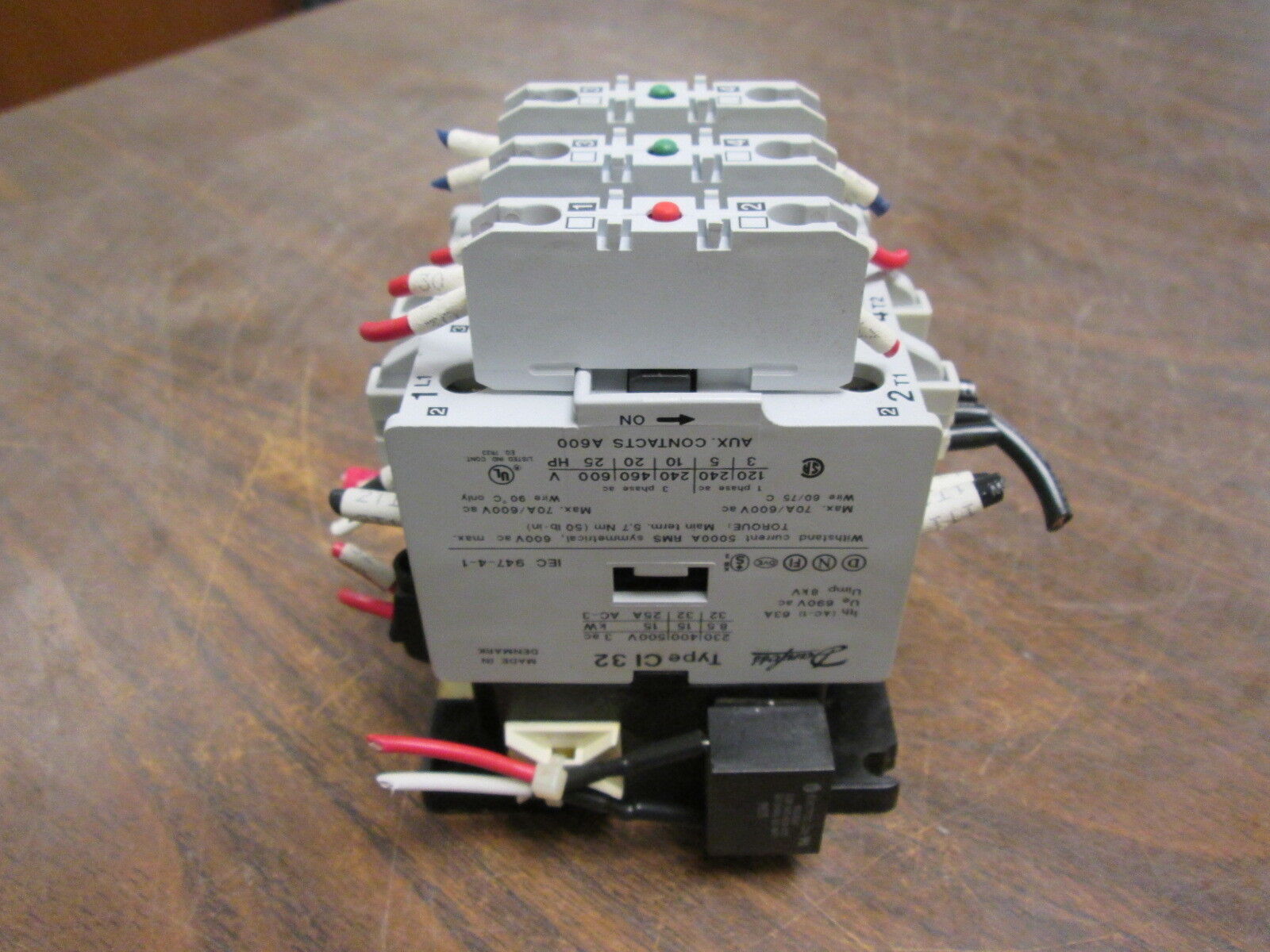 Danfoss Contactor CI 32 110V Coil 70A 600V w/ (3) Aux Contacts Used