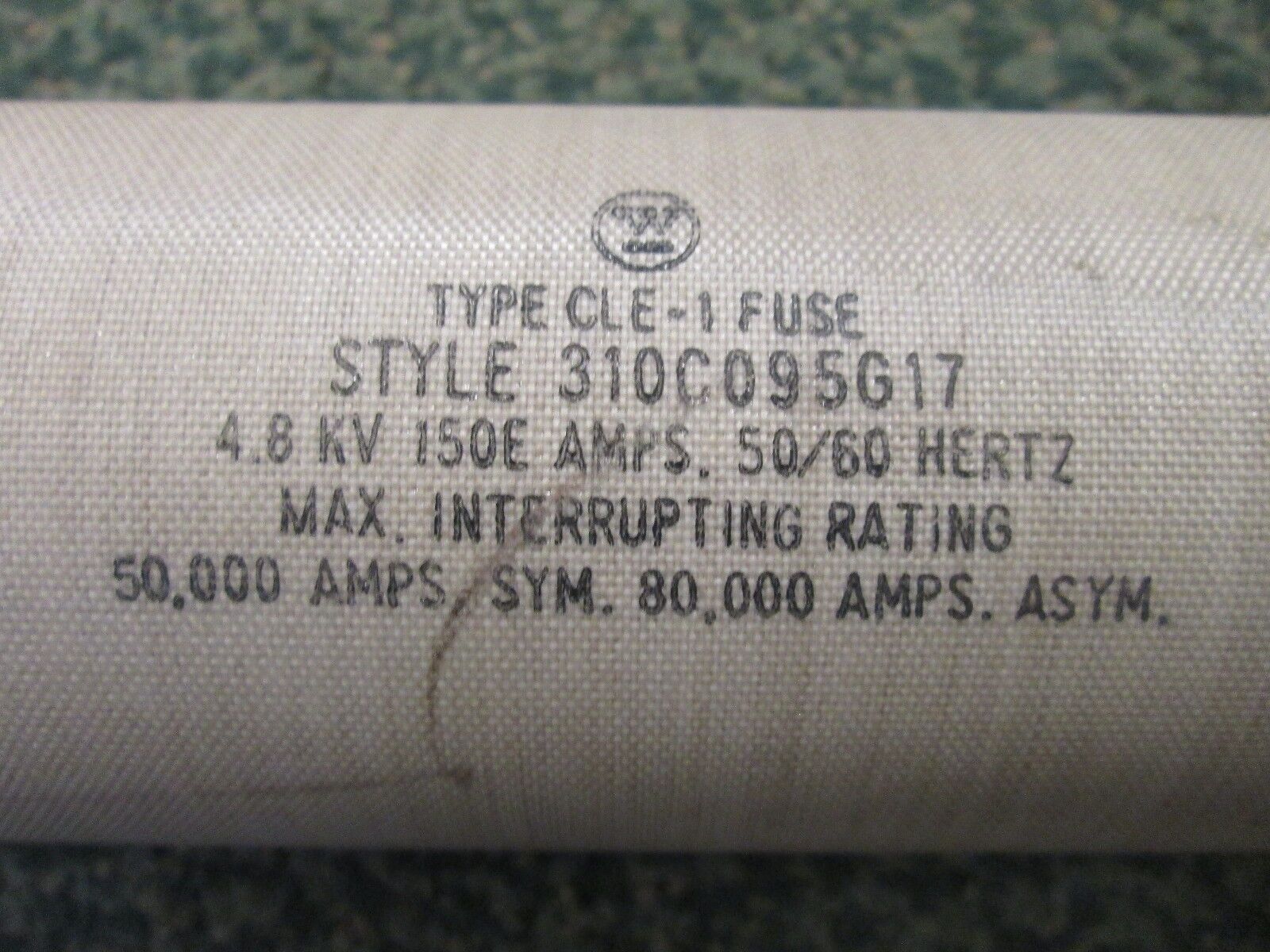 Westinghouse Type CLE-1 Medium Voltage Fuse 310C095G17 150E 4.8KV Used