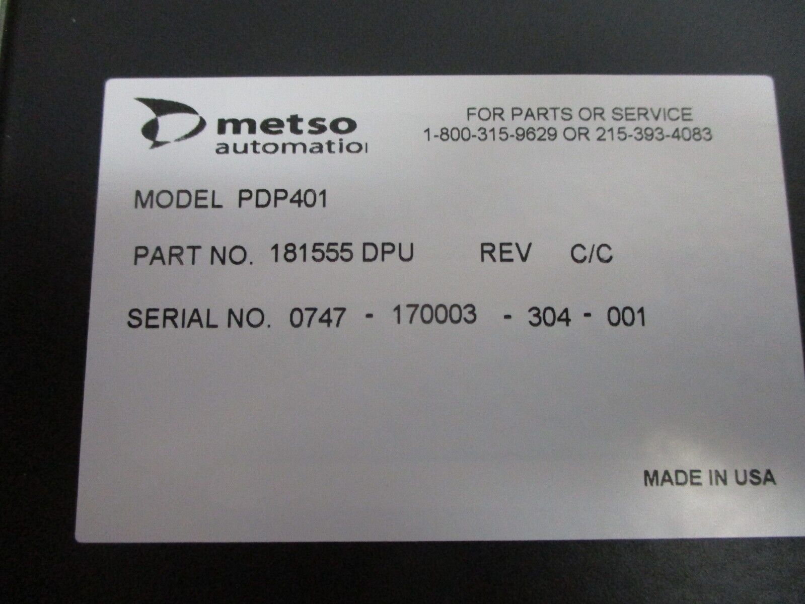 Metso Automation PDP401 Distributed Processing Unit 181555 DPU *No Box*
